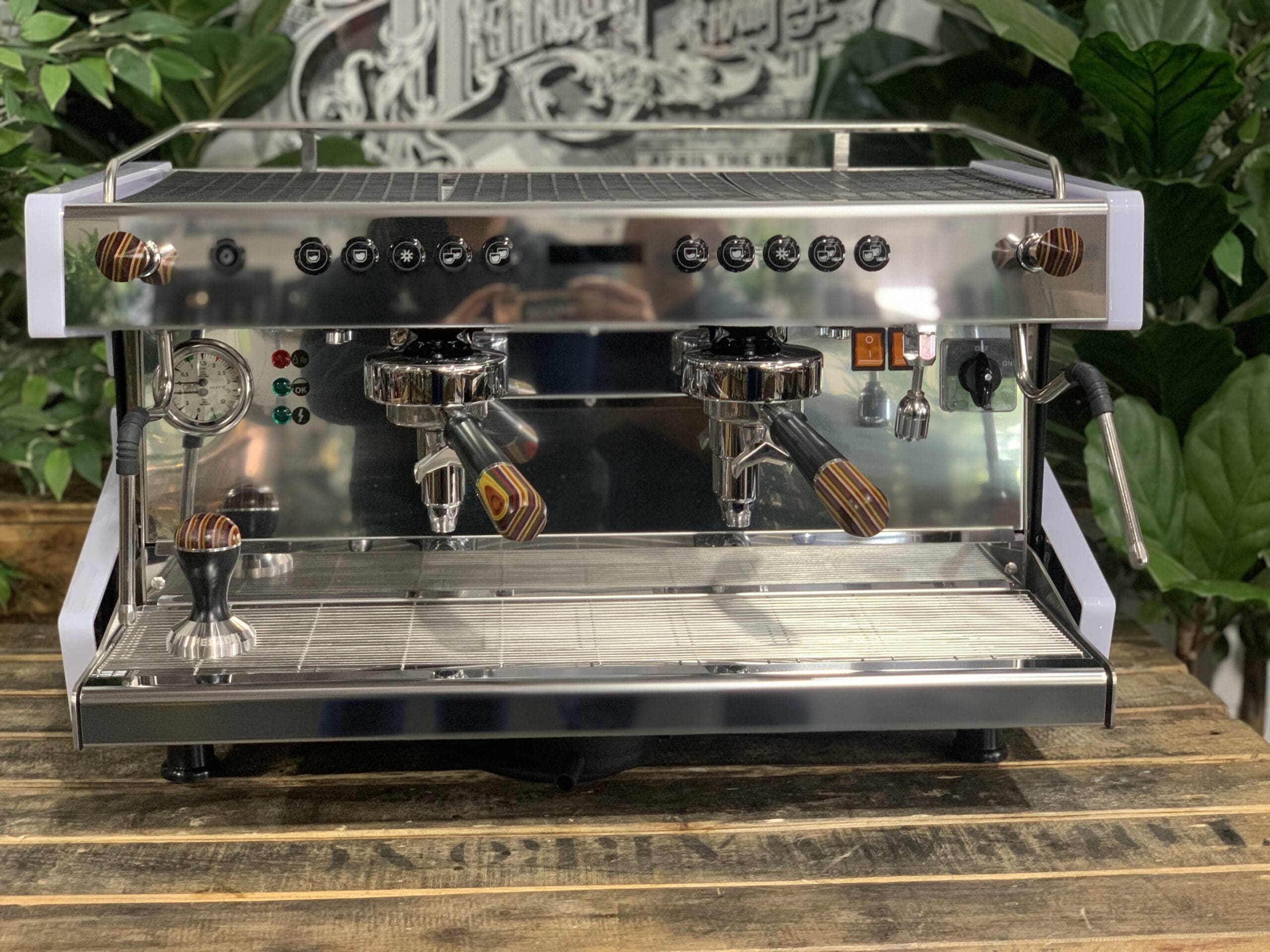 Cime CO-03 NEO E61 with Multi Colour Skateboard & Grips - 2 Group Commercial Espresso Machine - Black