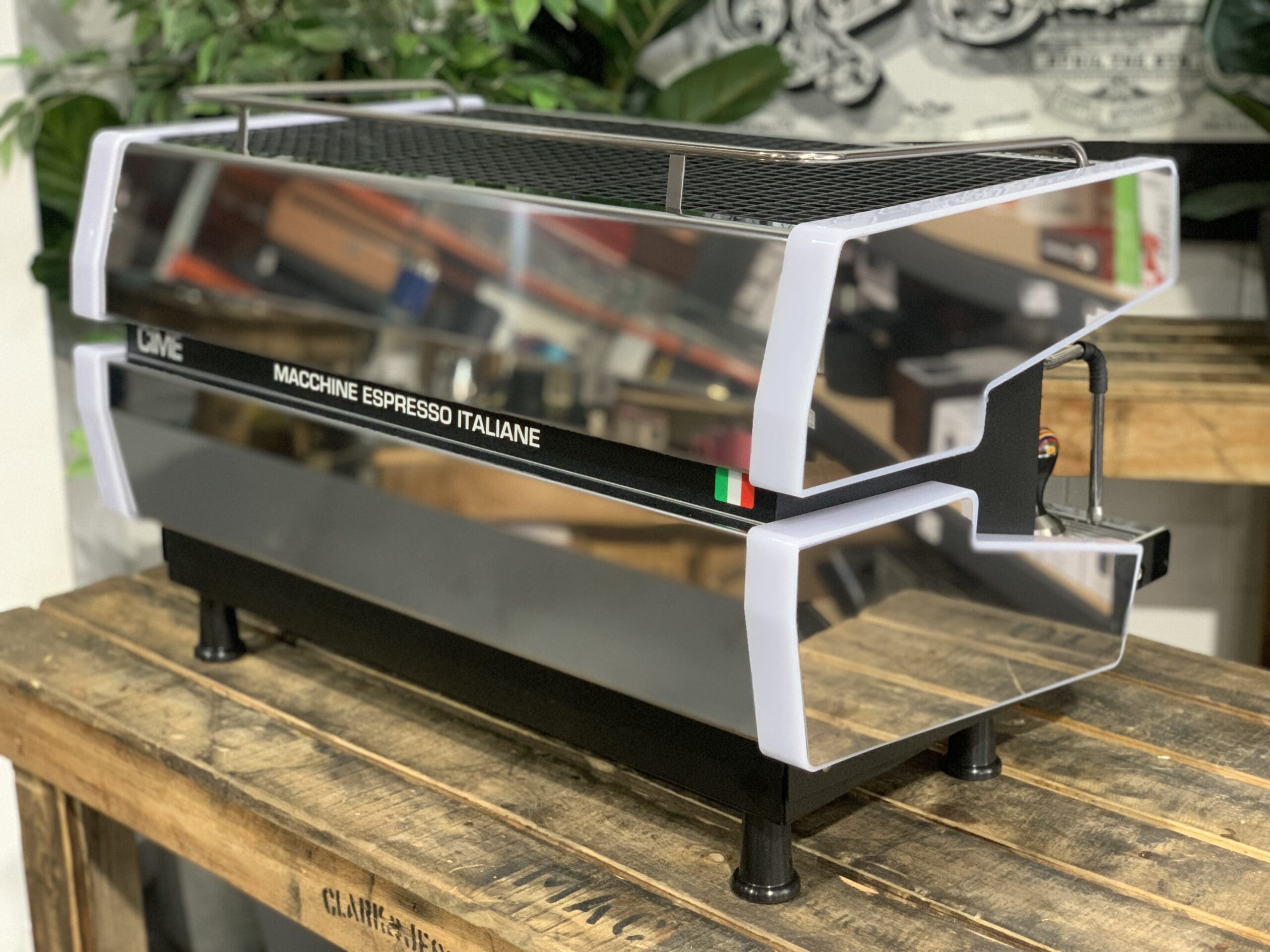 Cime CO-03 NEO E61 with Multi Colour Skateboard & Grips - 2 Group Commercial Espresso Machine - Black