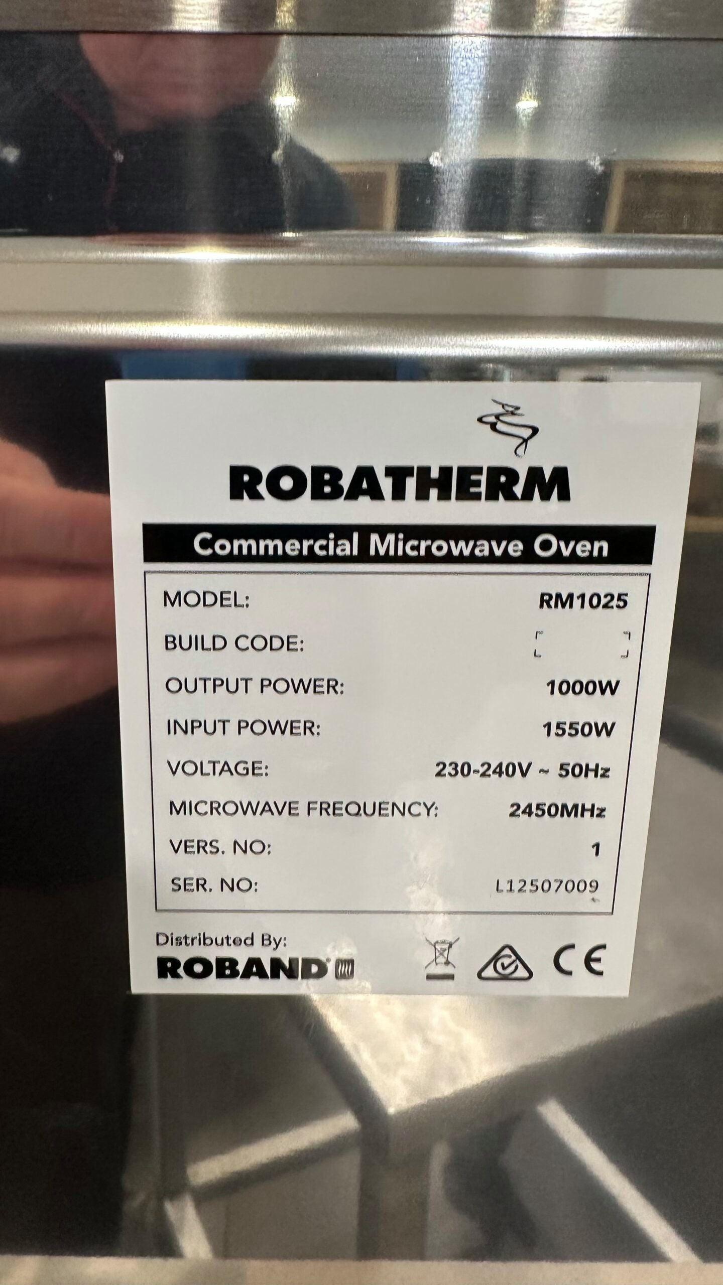 Light Duty Commercial Microwave (CL-RM1025-L12507009)