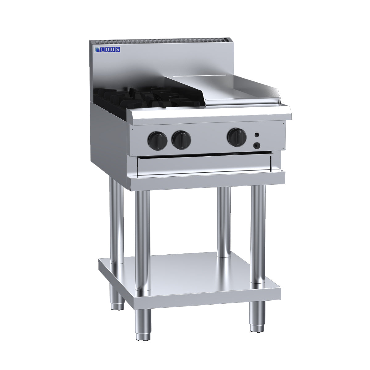 Luus 2 Burner 300mm Griddle Cooktop CS-2B3P