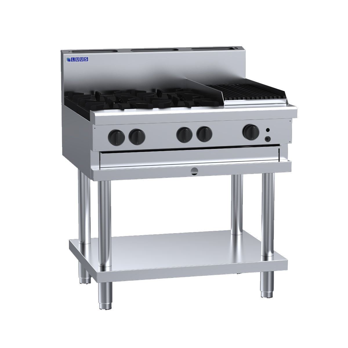 Luus 4 Burner 300mm Chargrill Cooktop CS-4B3C
