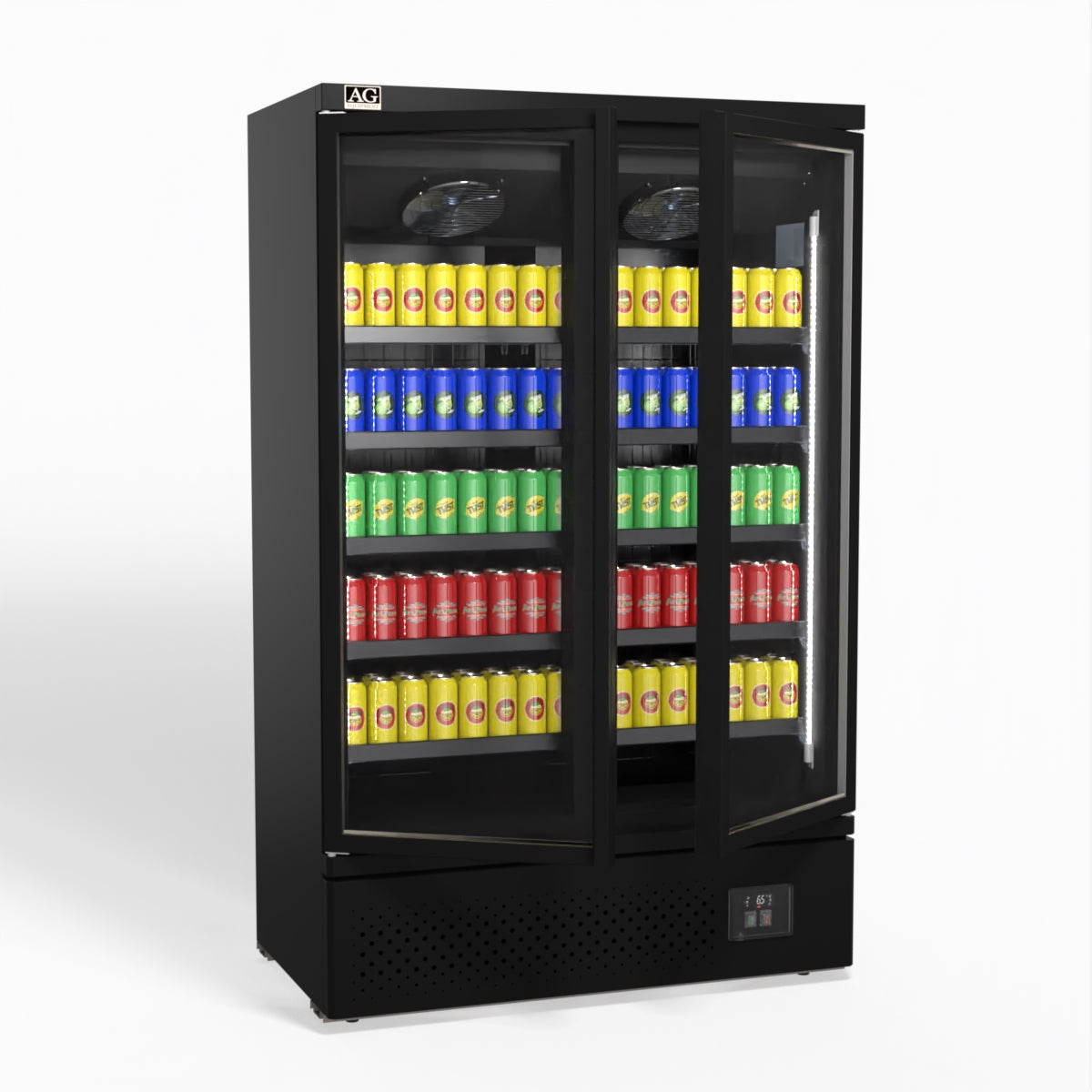 AG Supermarket Two Glass Doors Upright Display Fridge - 1000 Litre CSB1000
