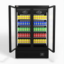 AG Supermarket Two Glass Doors Upright Display Fridge - 1000 Litre CSB1000