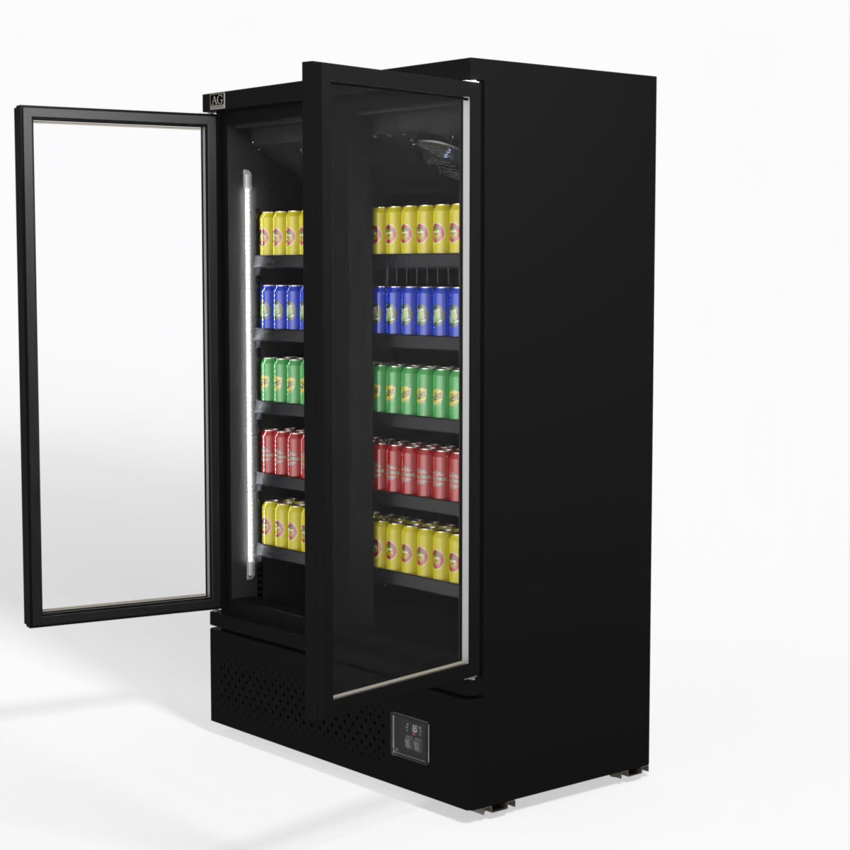 AG Supermarket Two Glass Doors Upright Display Fridge - 1000 Litre CSB1000