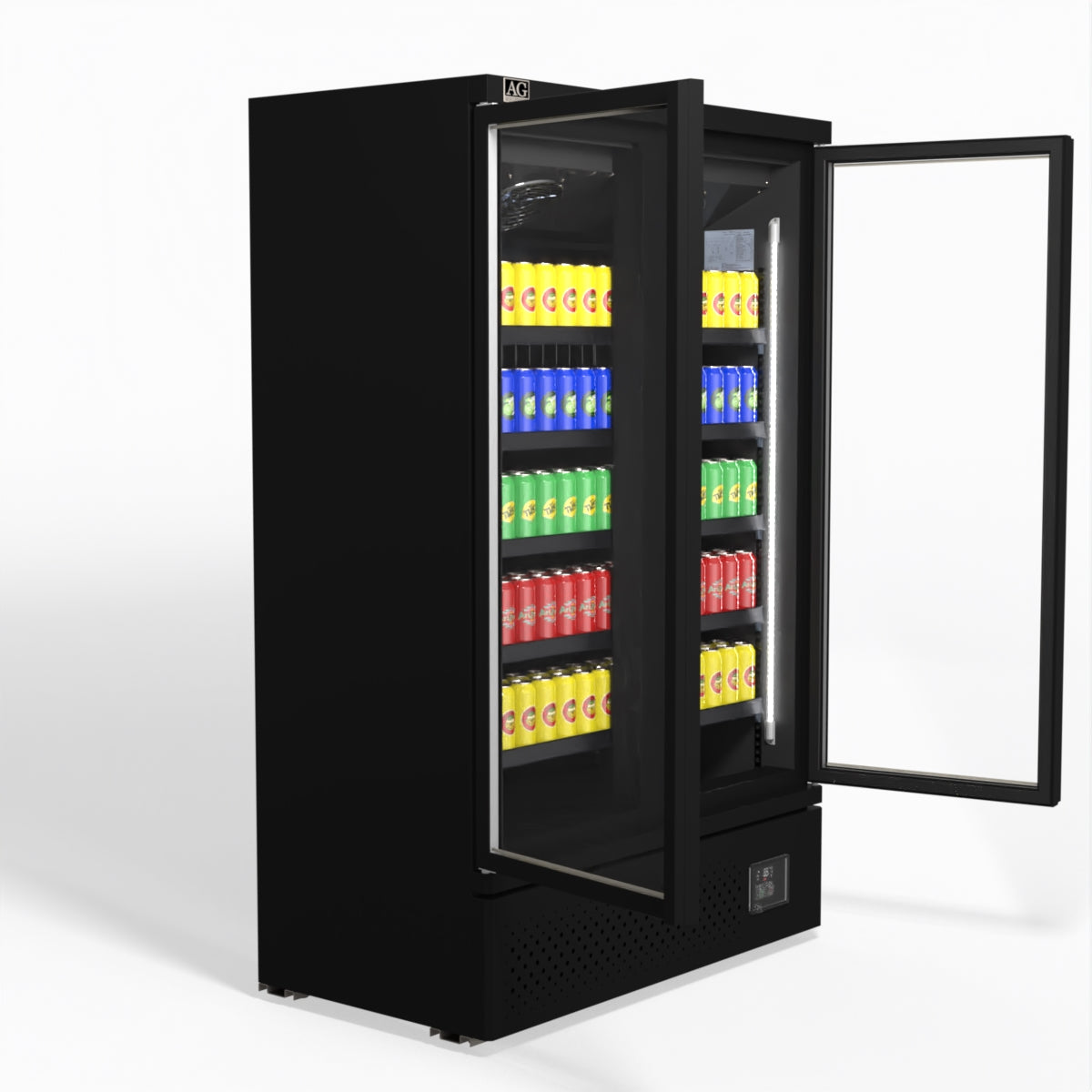 AG Supermarket Two Glass Doors Upright Display Fridge - 1000 Litre CSB1000