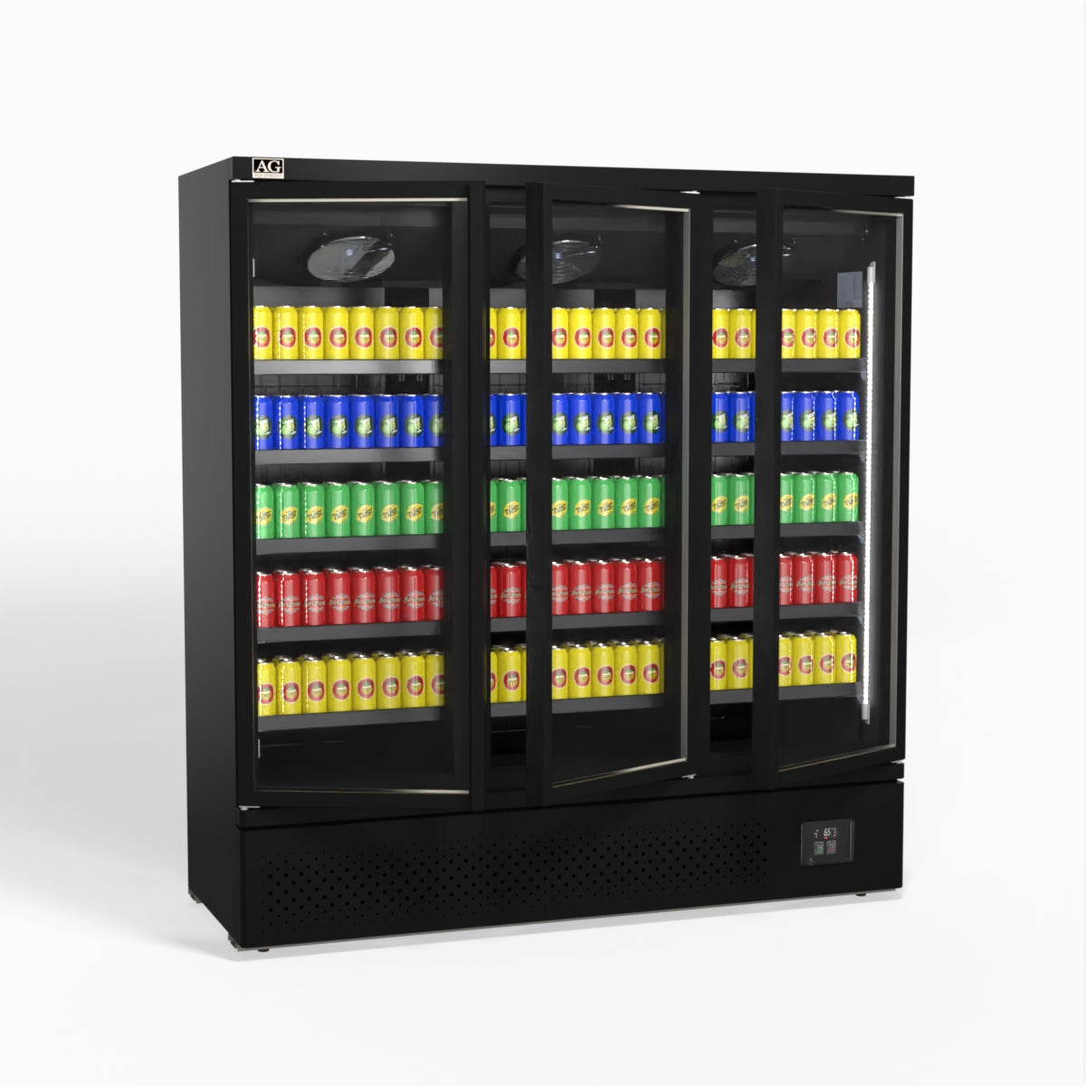 AG Supermarket Three Glass Doors Upright Display Fridge - 1539 Litre CSB1500