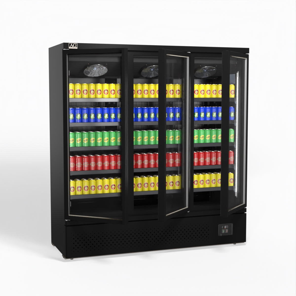 AG Supermarket Three Glass Doors Upright Display Fridge - 1539 Litre CSB1500