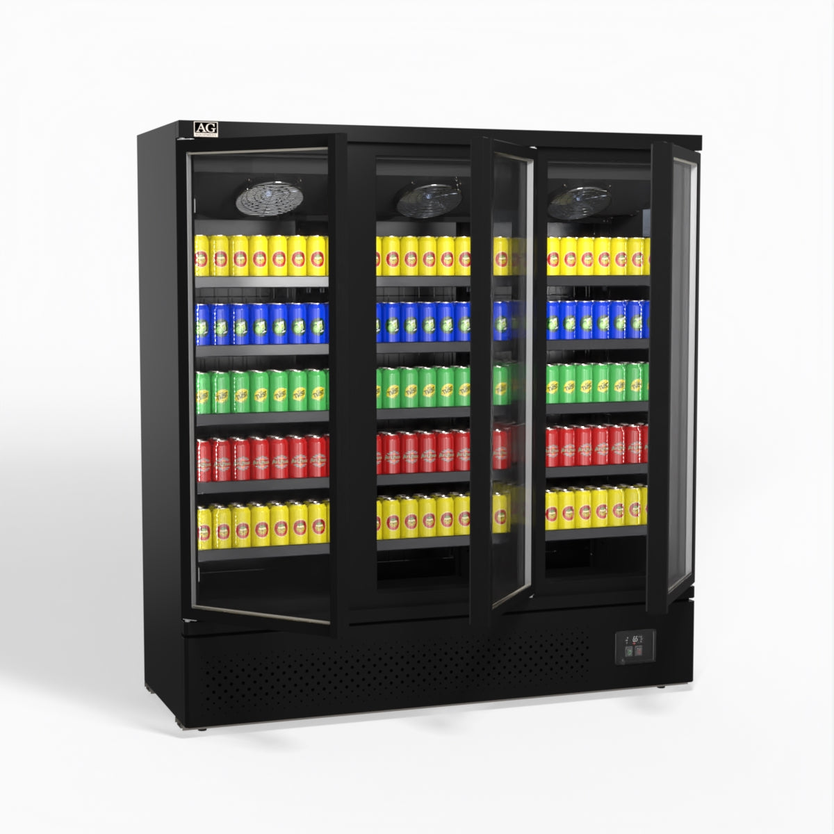 AG Supermarket Three Glass Doors Upright Display Fridge - 1539 Litre CSB1500