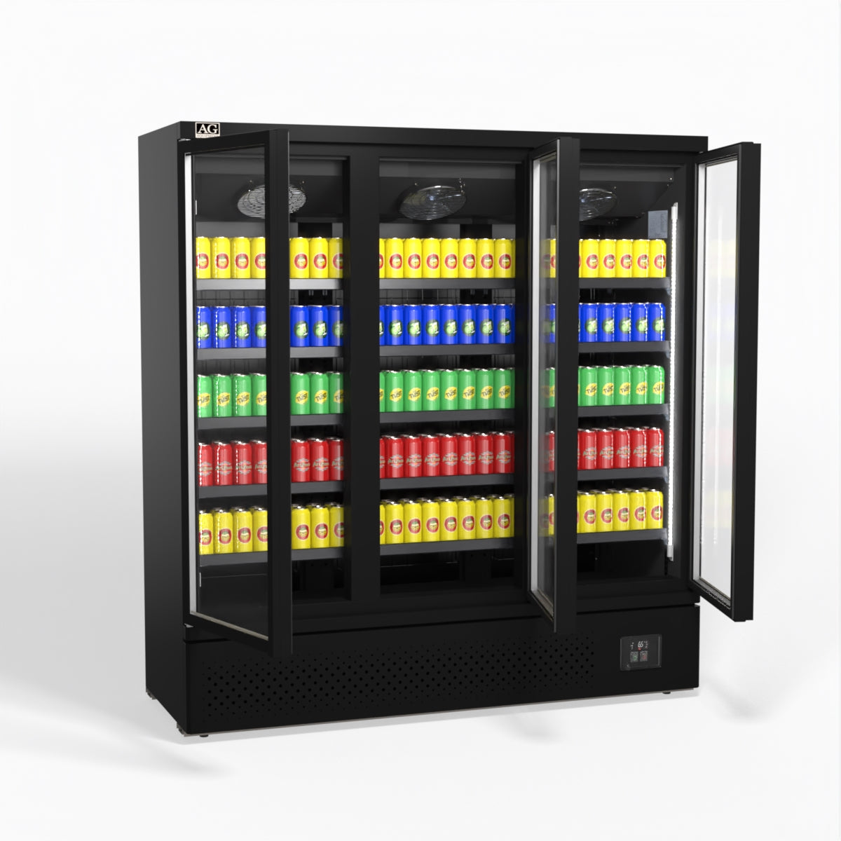 AG Supermarket Three Glass Doors Upright Display Fridge - 1539 Litre CSB1500