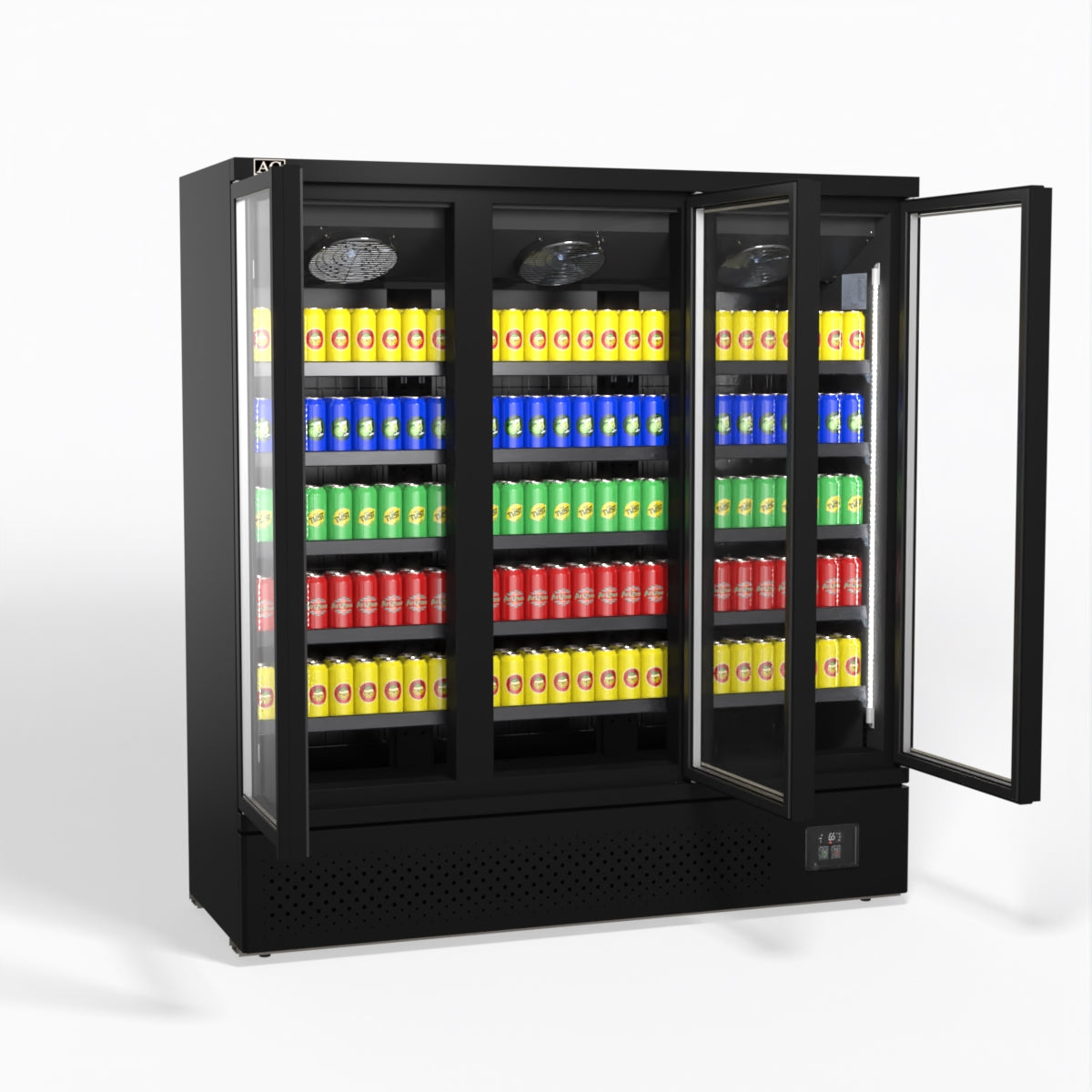 AG Supermarket Three Glass Doors Upright Display Fridge - 1539 Litre CSB1500