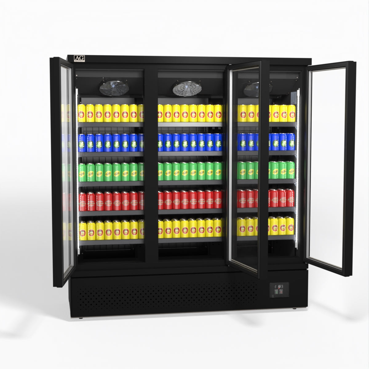AG Supermarket Three Glass Doors Upright Display Fridge - 1539 Litre CSB1500