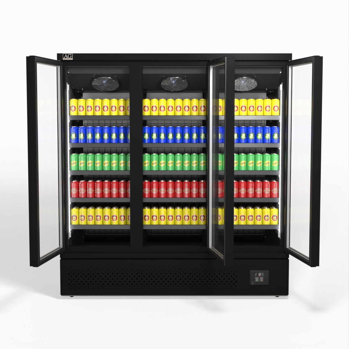 AG Supermarket Three Glass Doors Upright Display Fridge - 1539 Litre CSB1500