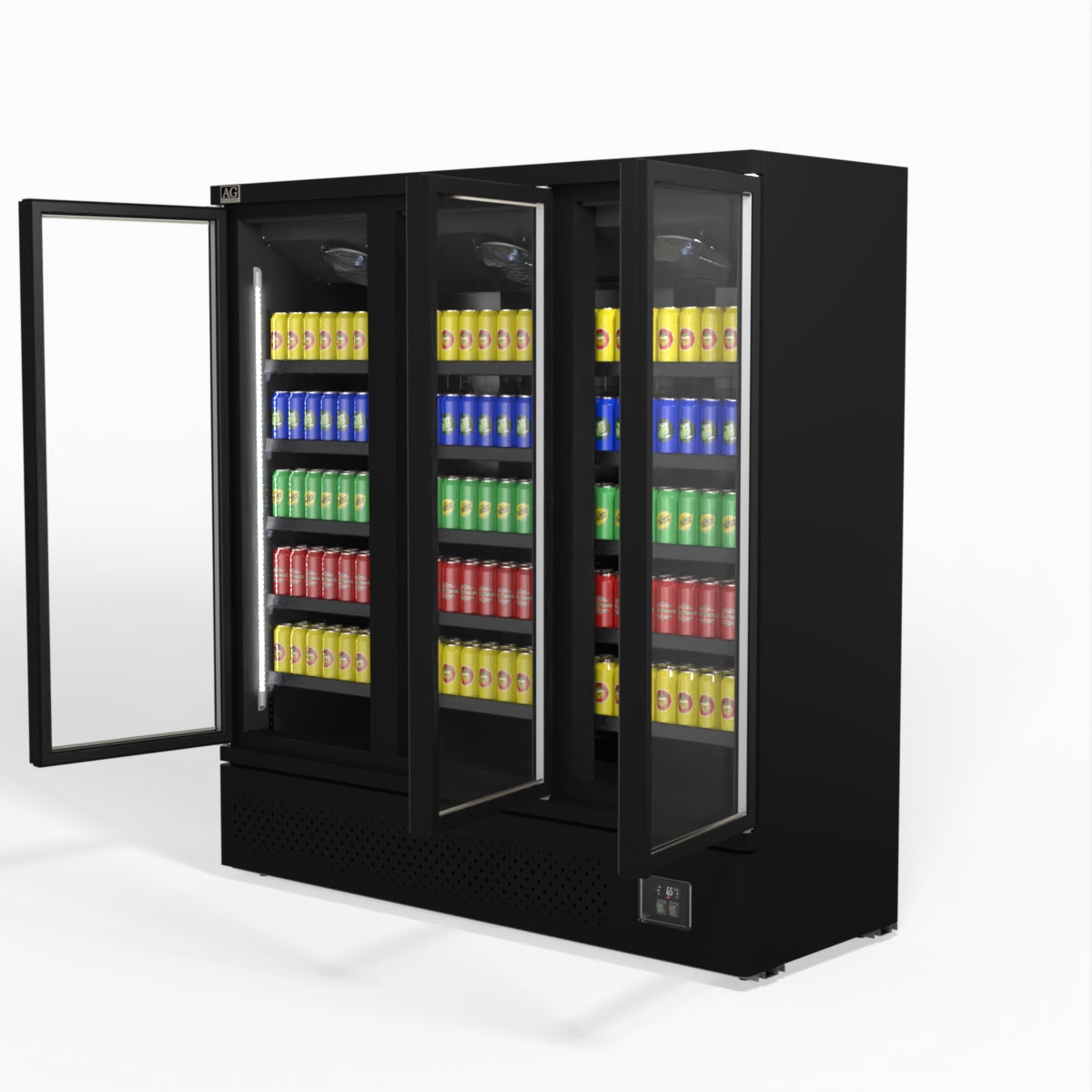 AG Supermarket Three Glass Doors Upright Display Fridge - 1539 Litre CSB1500