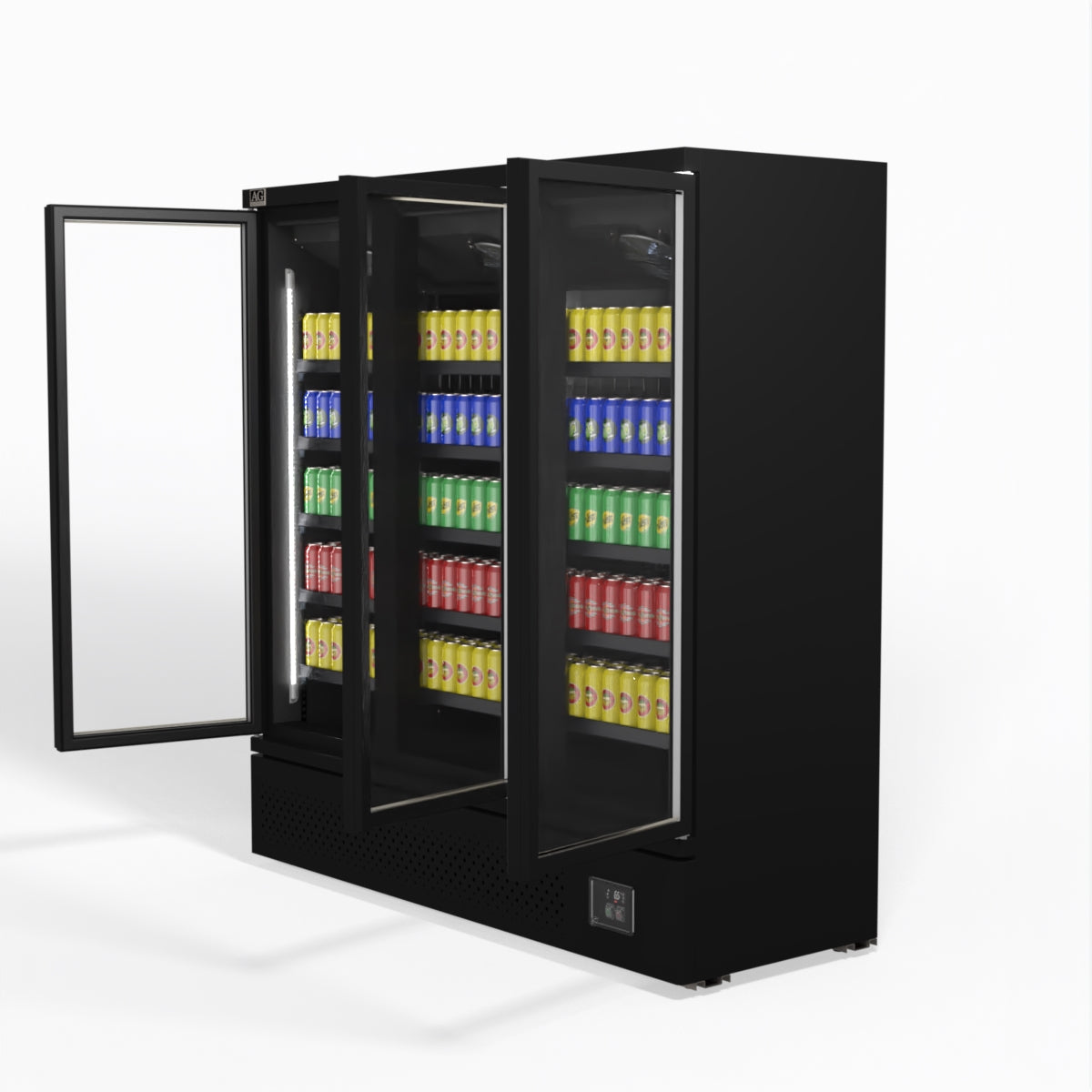 AG Supermarket Three Glass Doors Upright Display Fridge - 1539 Litre CSB1500