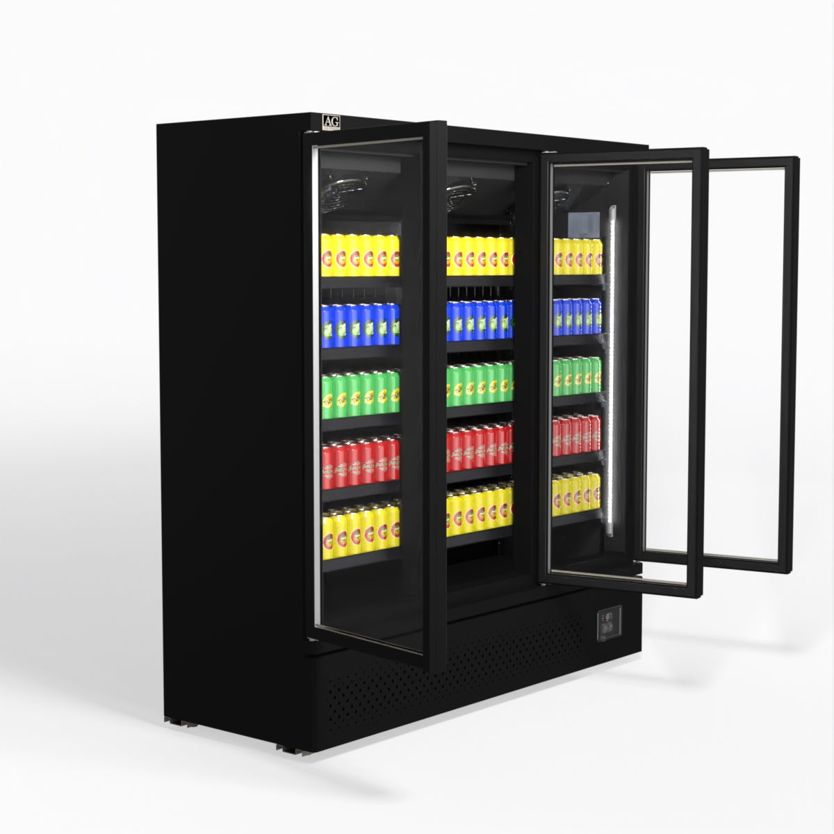 AG Supermarket Three Glass Doors Upright Display Fridge - 1539 Litre CSB1500