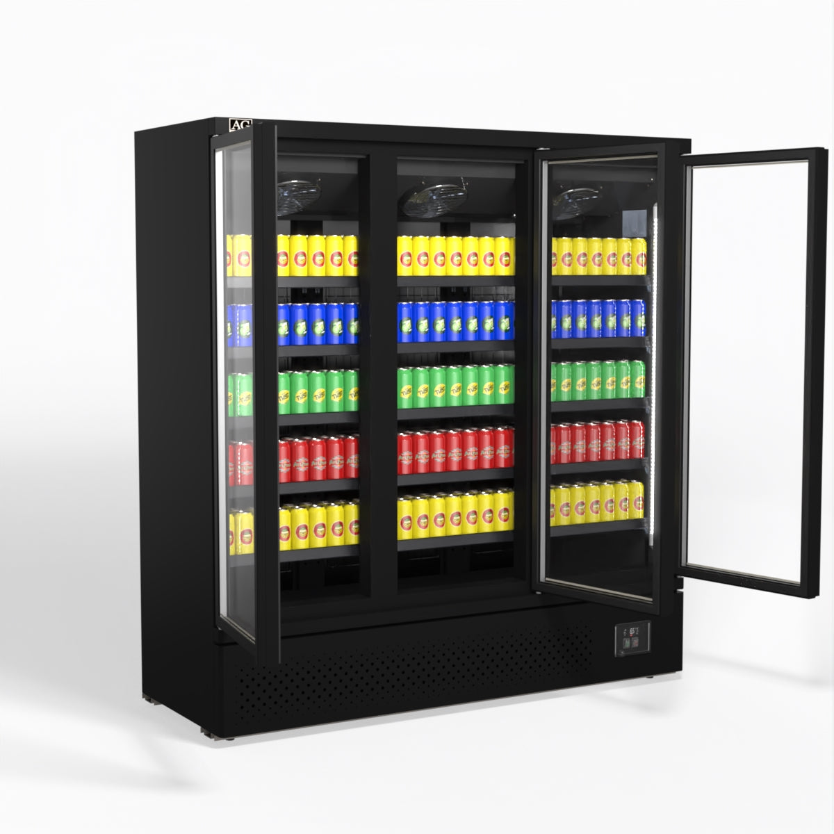 AG Supermarket Three Glass Doors Upright Display Fridge - 1539 Litre CSB1500