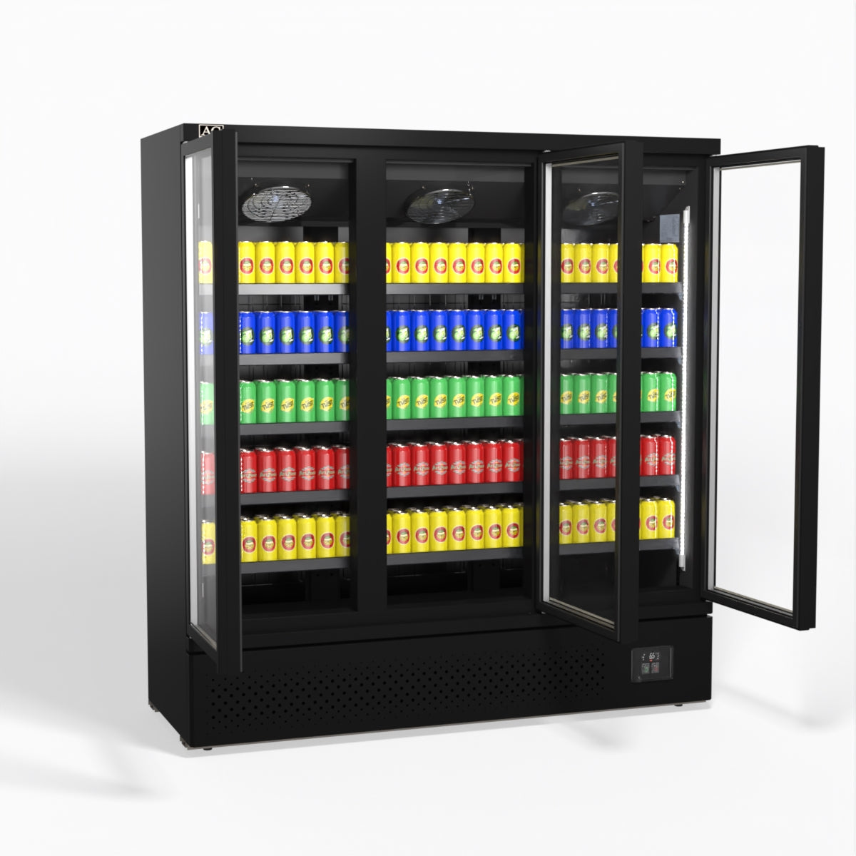 AG Supermarket Three Glass Doors Upright Display Fridge - 1539 Litre CSB1500