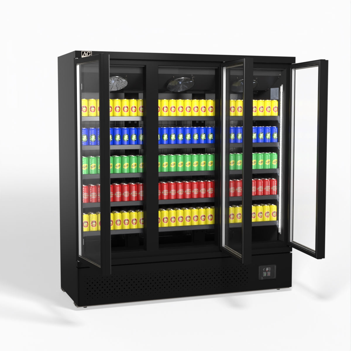 AG Supermarket Three Glass Doors Upright Display Fridge - 1539 Litre CSB1500