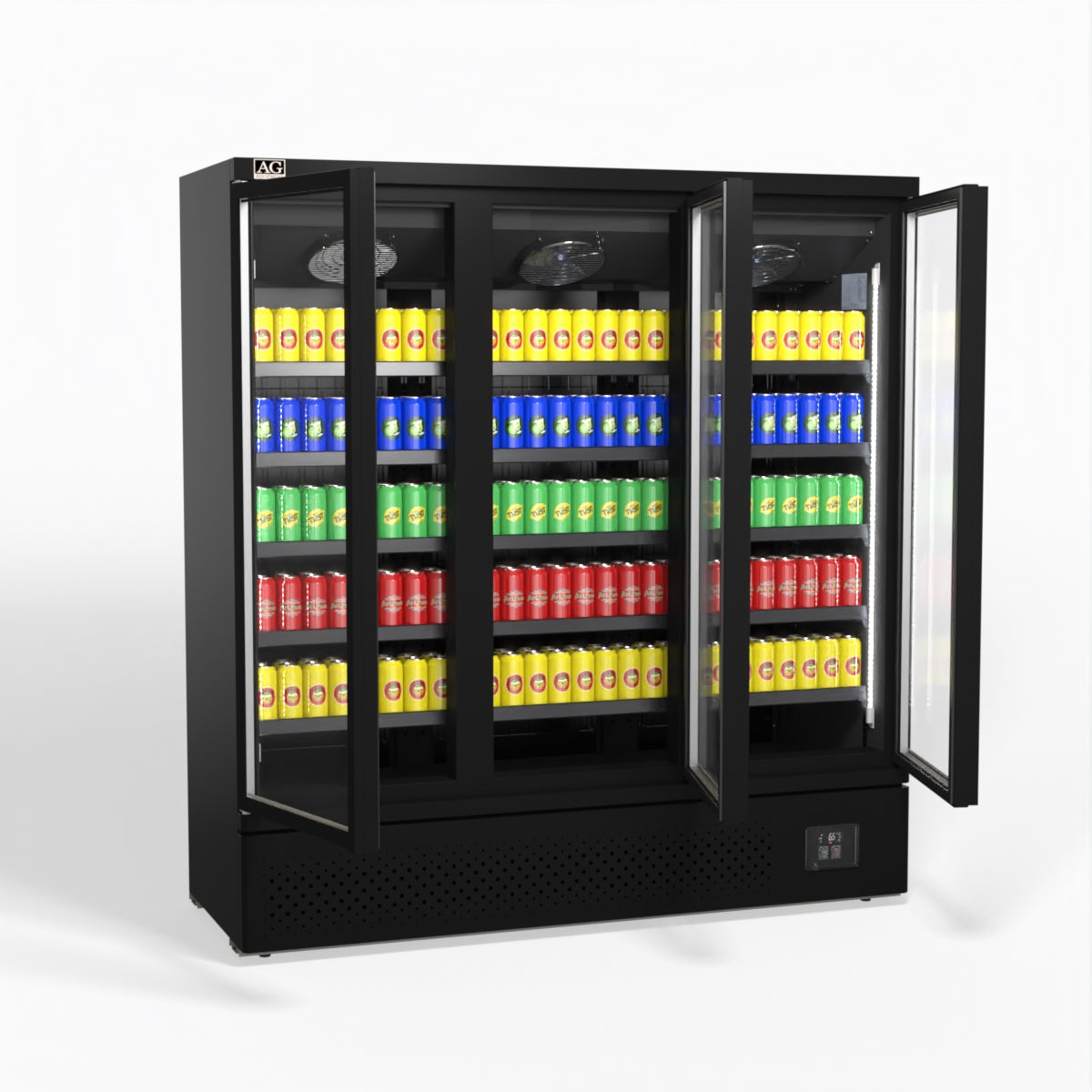 AG Supermarket Three Glass Doors Upright Display Fridge - 1539 Litre CSB1500