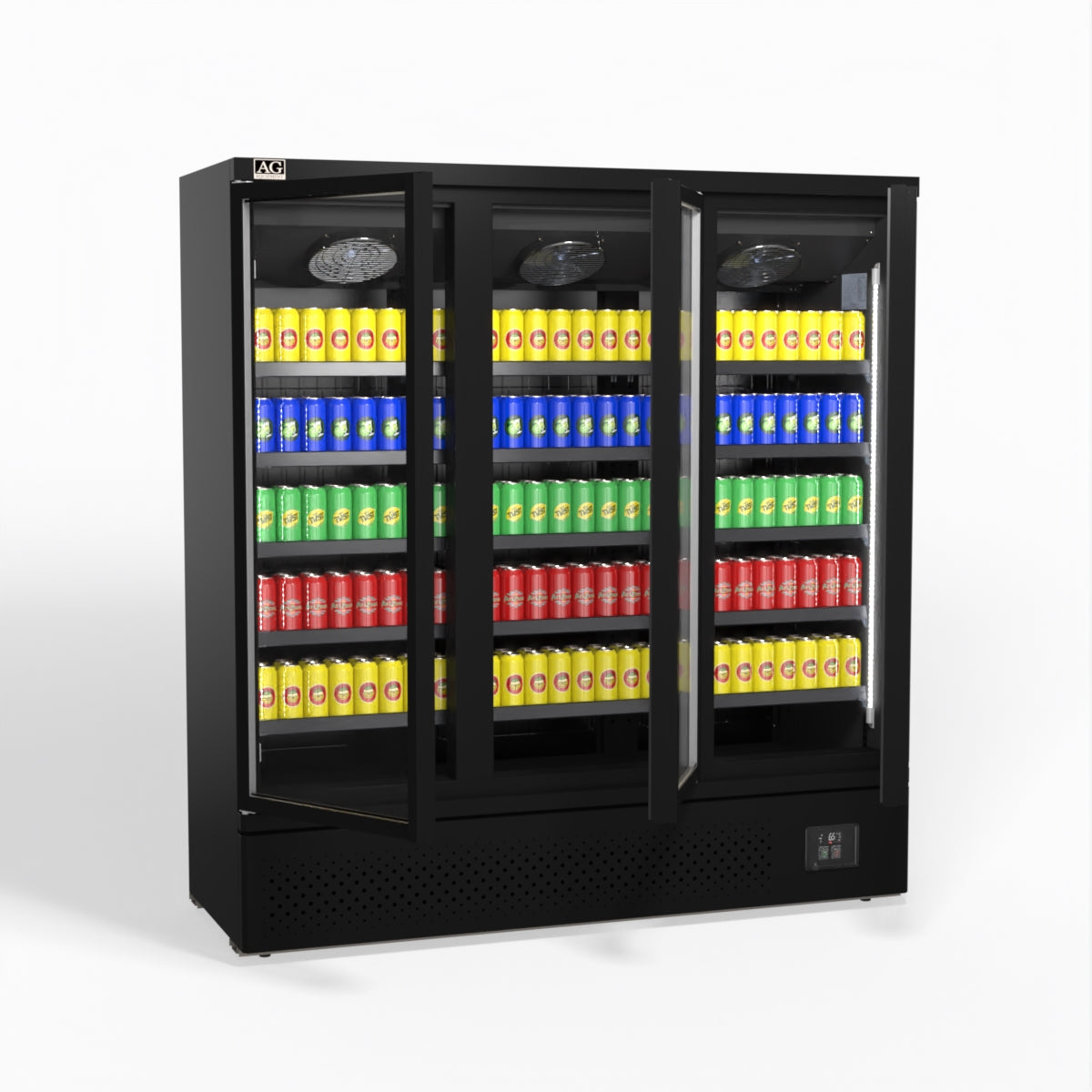AG Supermarket Three Glass Doors Upright Display Fridge - 1539 Litre CSB1500