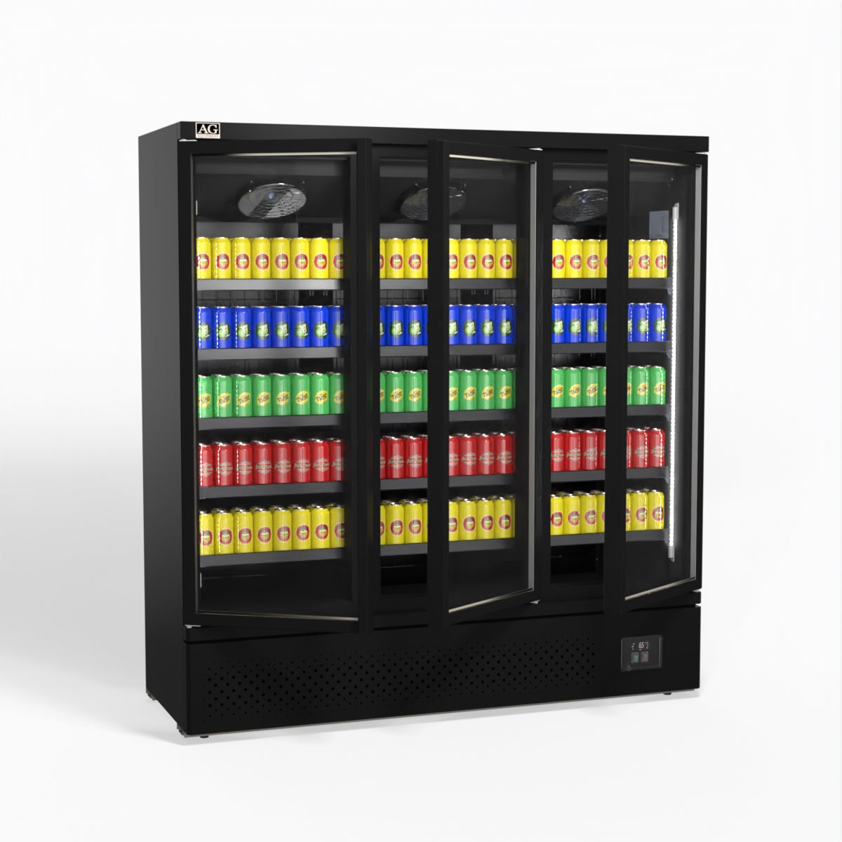 AG Supermarket Three Glass Doors Upright Display Fridge - 1539 Litre CSB1500
