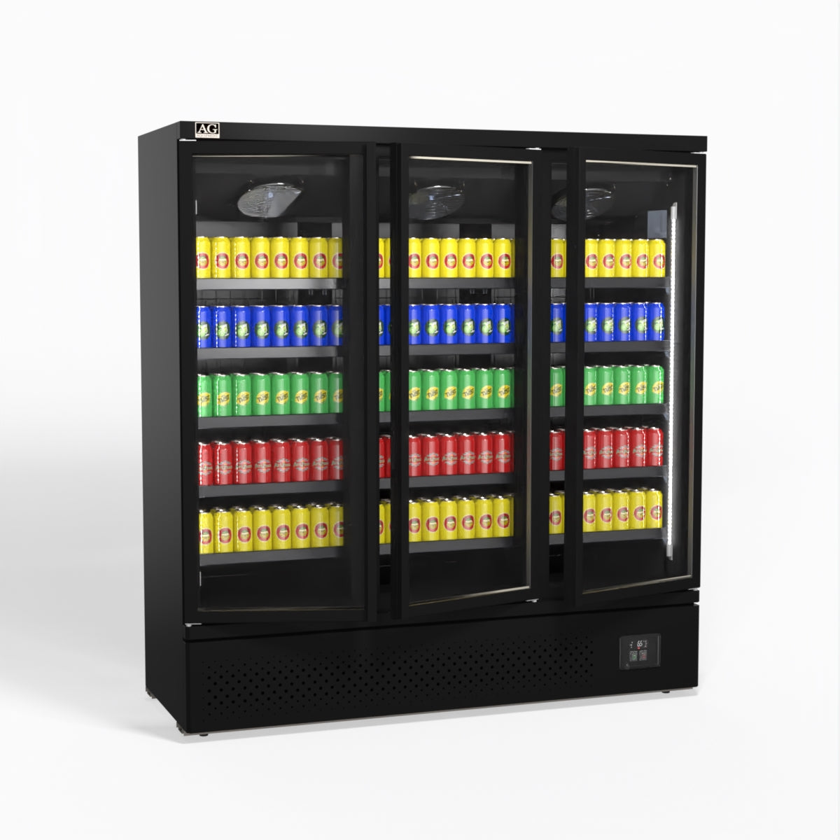 AG Supermarket Three Glass Doors Upright Display Fridge - 1539 Litre CSB1500