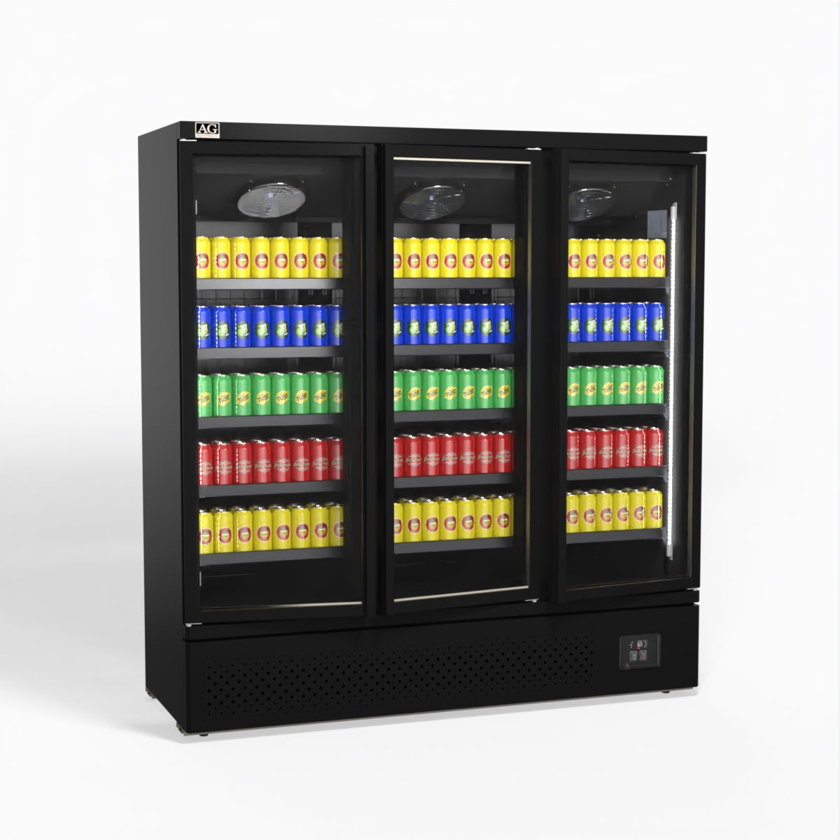 AG Supermarket Three Glass Doors Upright Display Fridge - 1539 Litre CSB1500