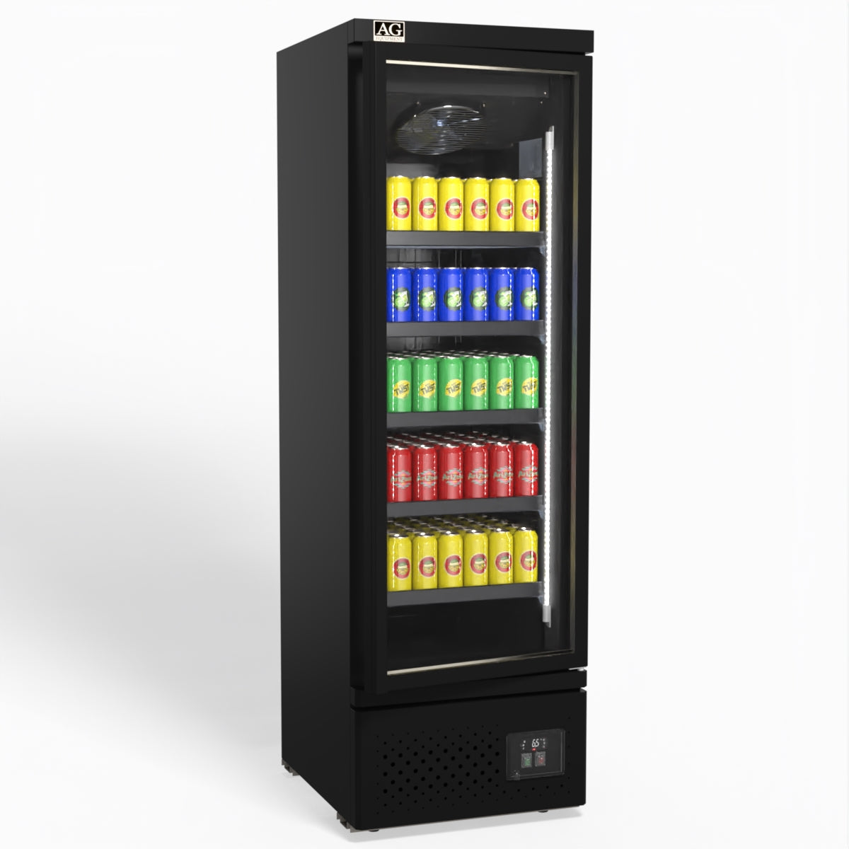 AG Supermarket Single Glass Door Upright Display Fridge - 450 Litre CSB450