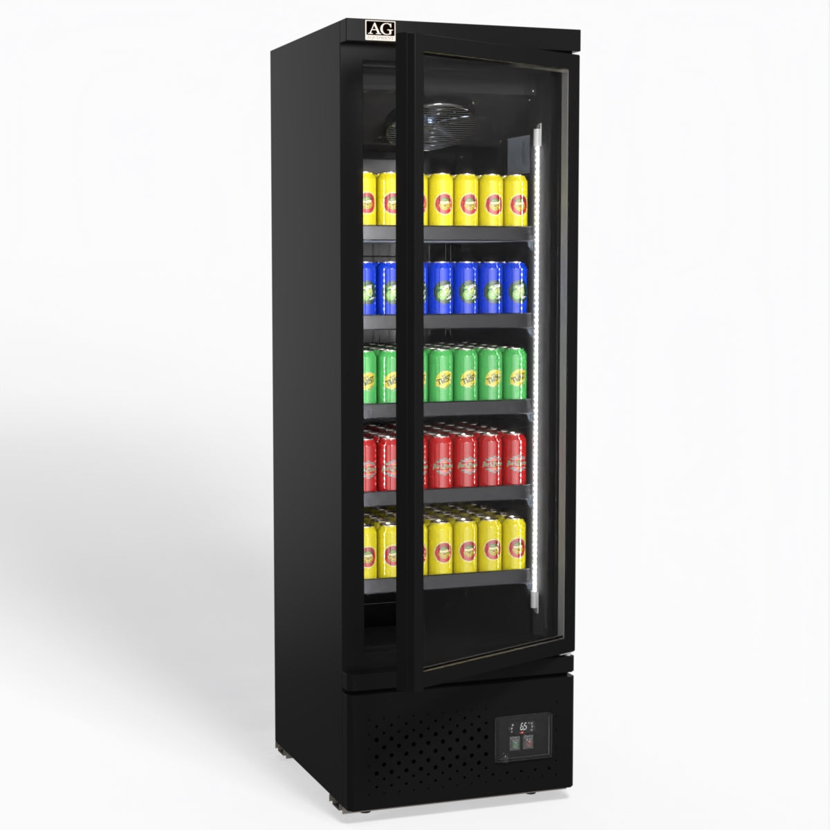 AG Supermarket Single Glass Door Upright Display Fridge - 450 Litre CSB450