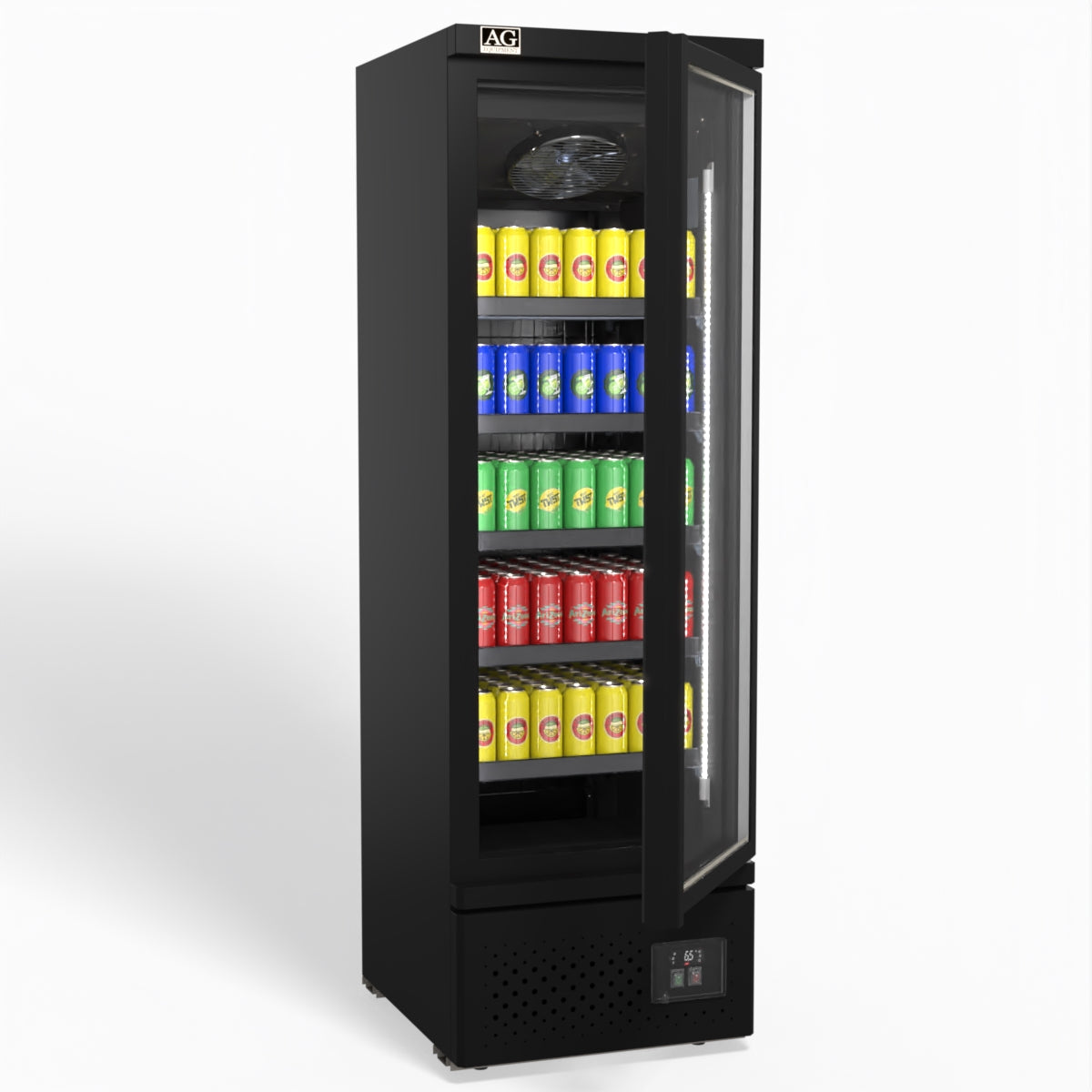 AG Supermarket Single Glass Door Upright Display Fridge - 450 Litre CSB450