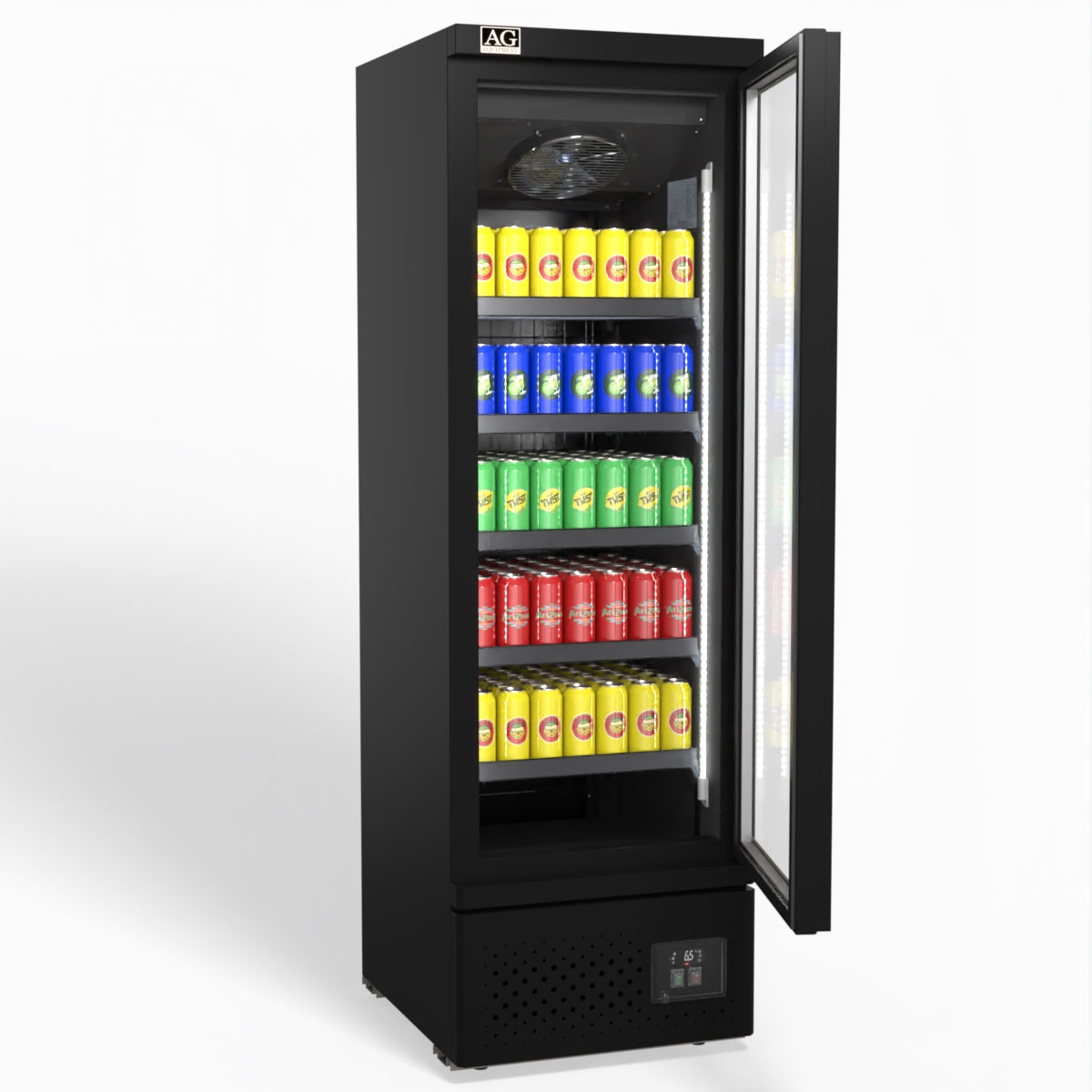 AG Supermarket Single Glass Door Upright Display Fridge - 450 Litre CSB450
