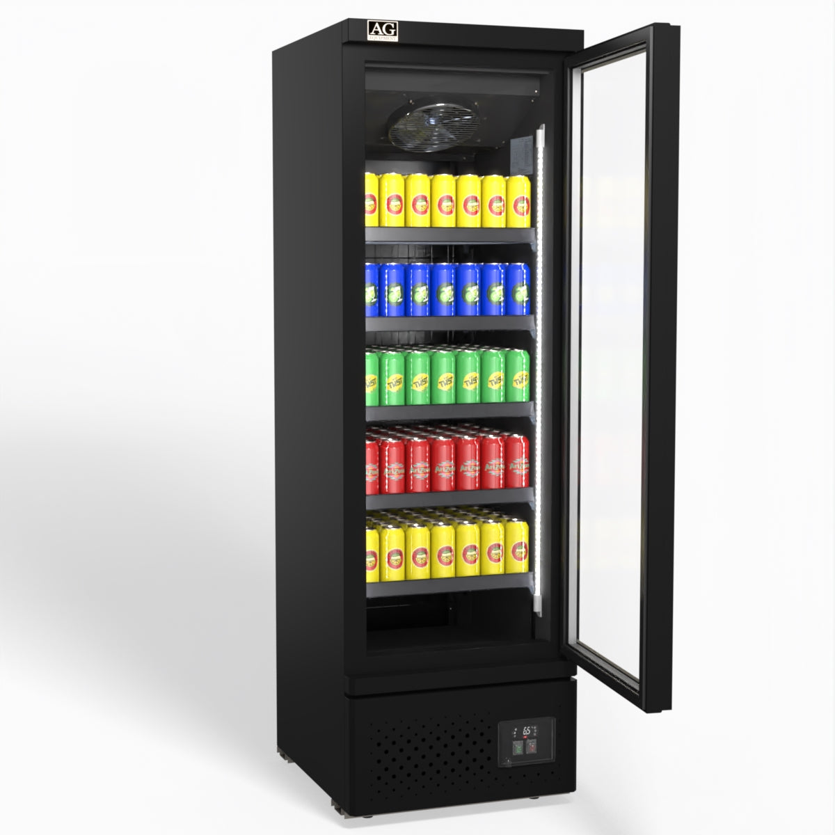 AG Supermarket Single Glass Door Upright Display Fridge - 450 Litre CSB450