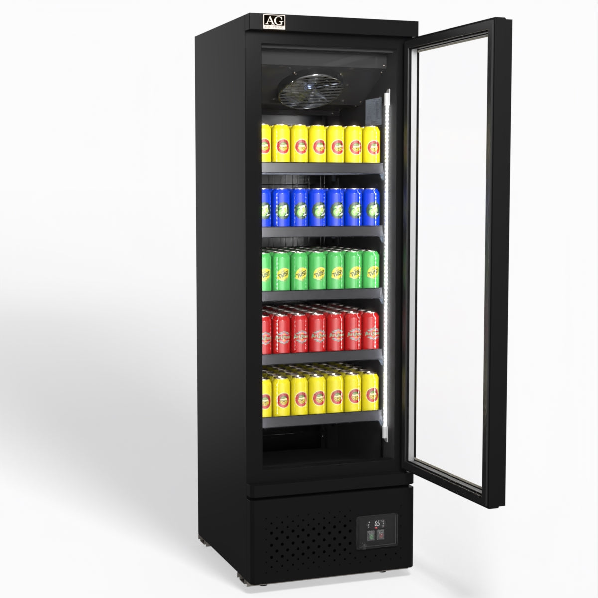 AG Supermarket Single Glass Door Upright Display Fridge - 450 Litre CSB450