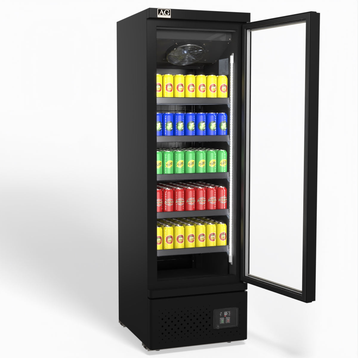 AG Supermarket Single Glass Door Upright Display Fridge - 450 Litre CSB450