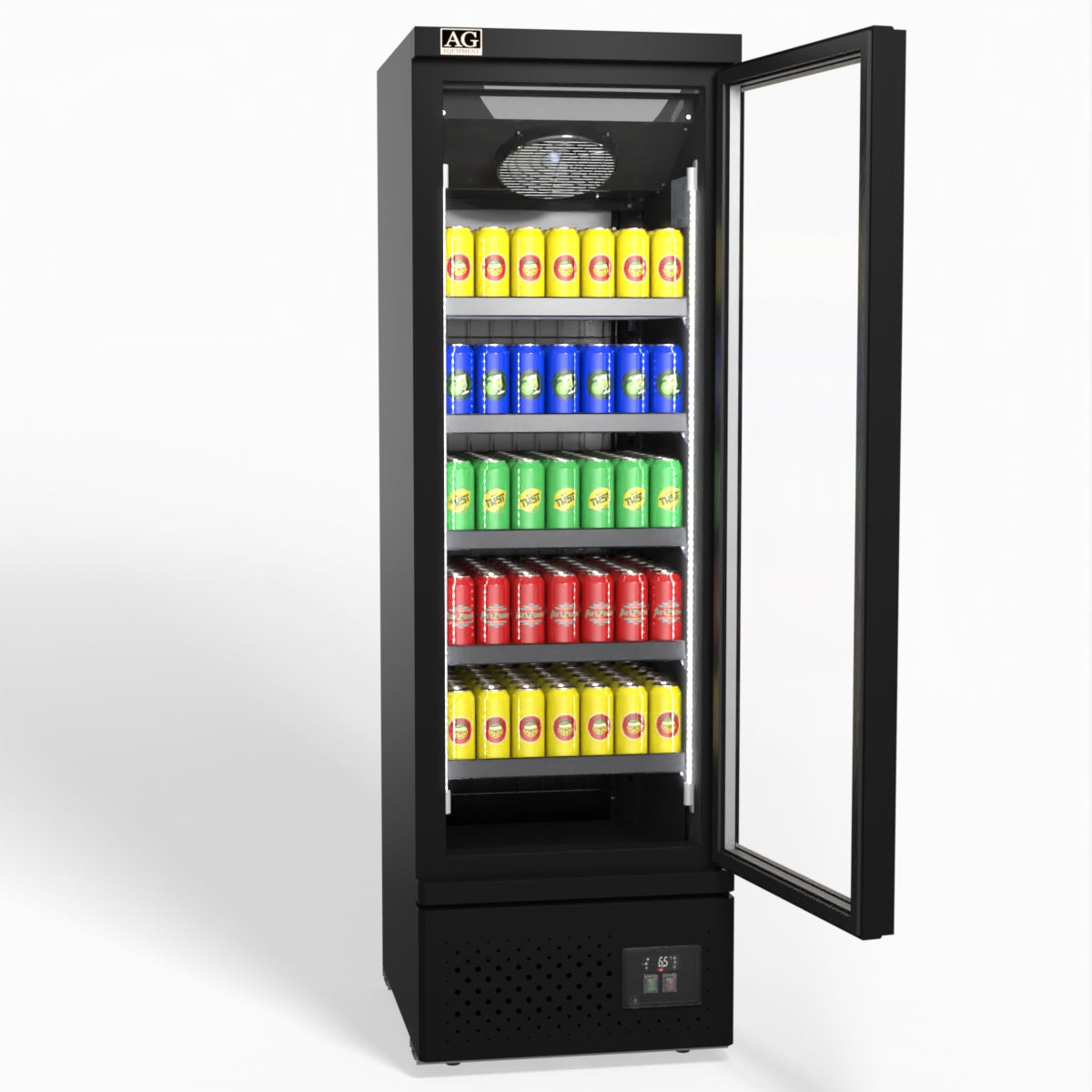AG Supermarket Single Glass Door Upright Display Fridge - 450 Litre CSB450