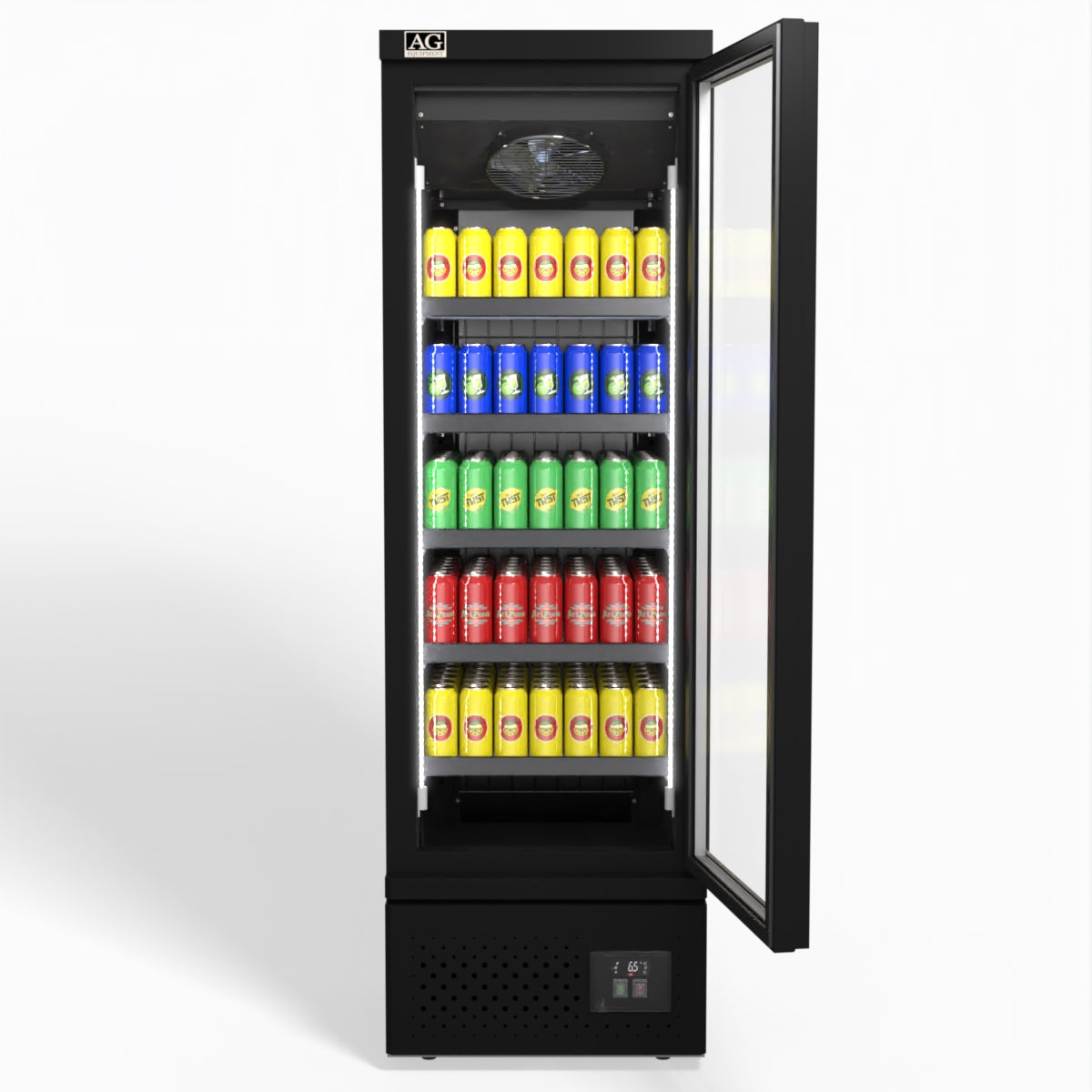 AG Supermarket Single Glass Door Upright Display Fridge - 450 Litre CSB450