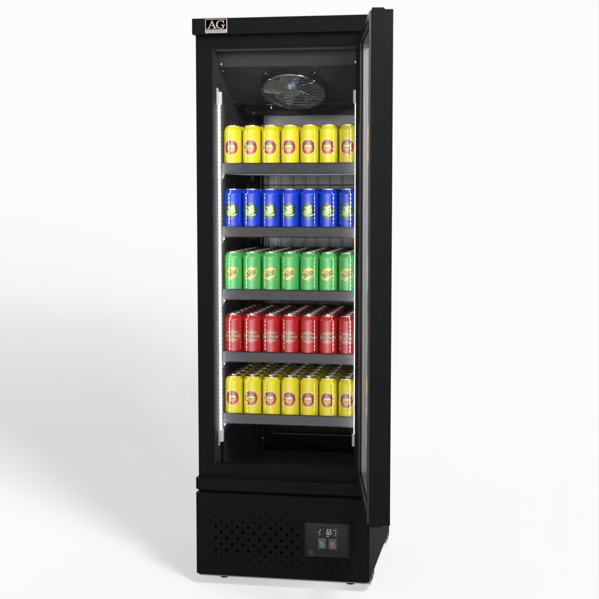 AG Supermarket Single Glass Door Upright Display Fridge - 450 Litre CSB450