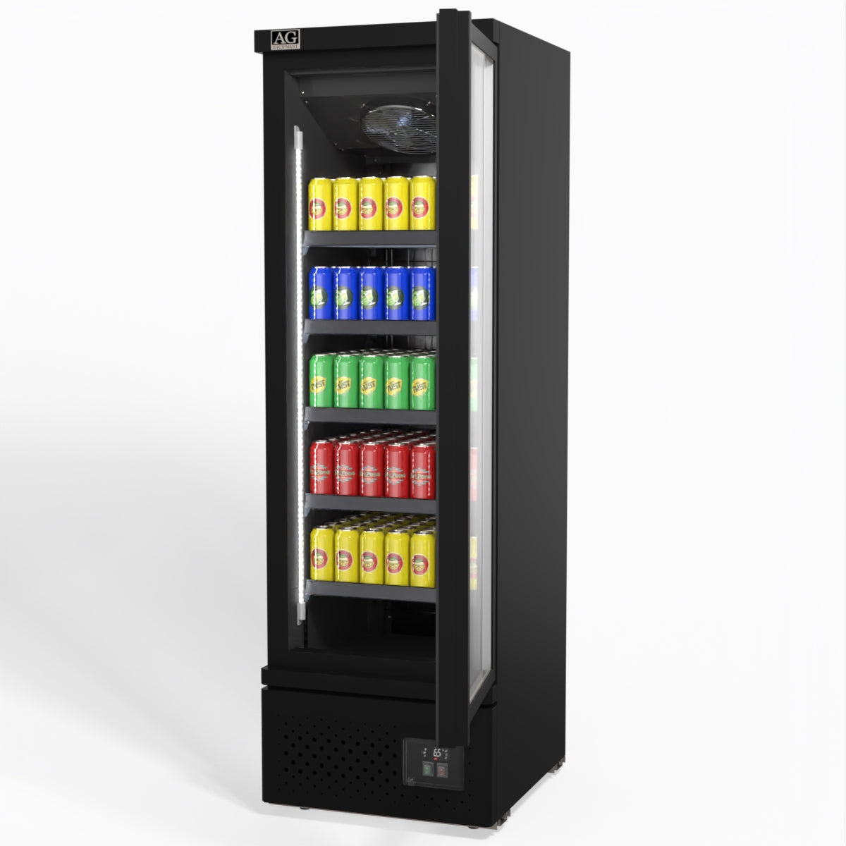 AG Supermarket Single Glass Door Upright Display Fridge - 450 Litre CSB450
