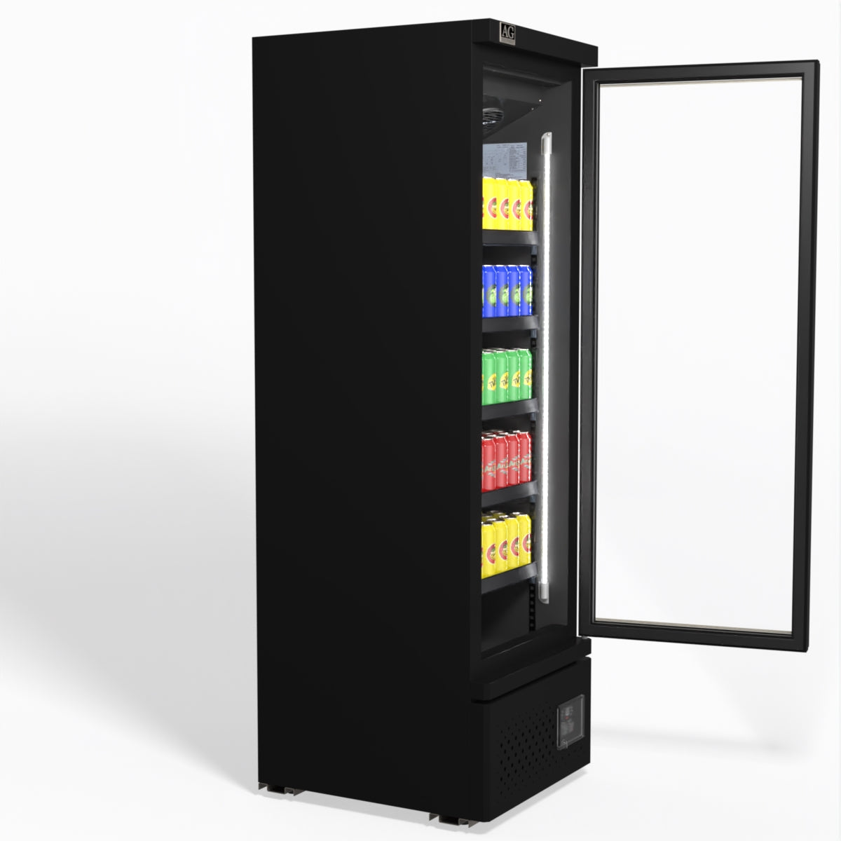 AG Supermarket Single Glass Door Upright Display Fridge - 450 Litre CSB450