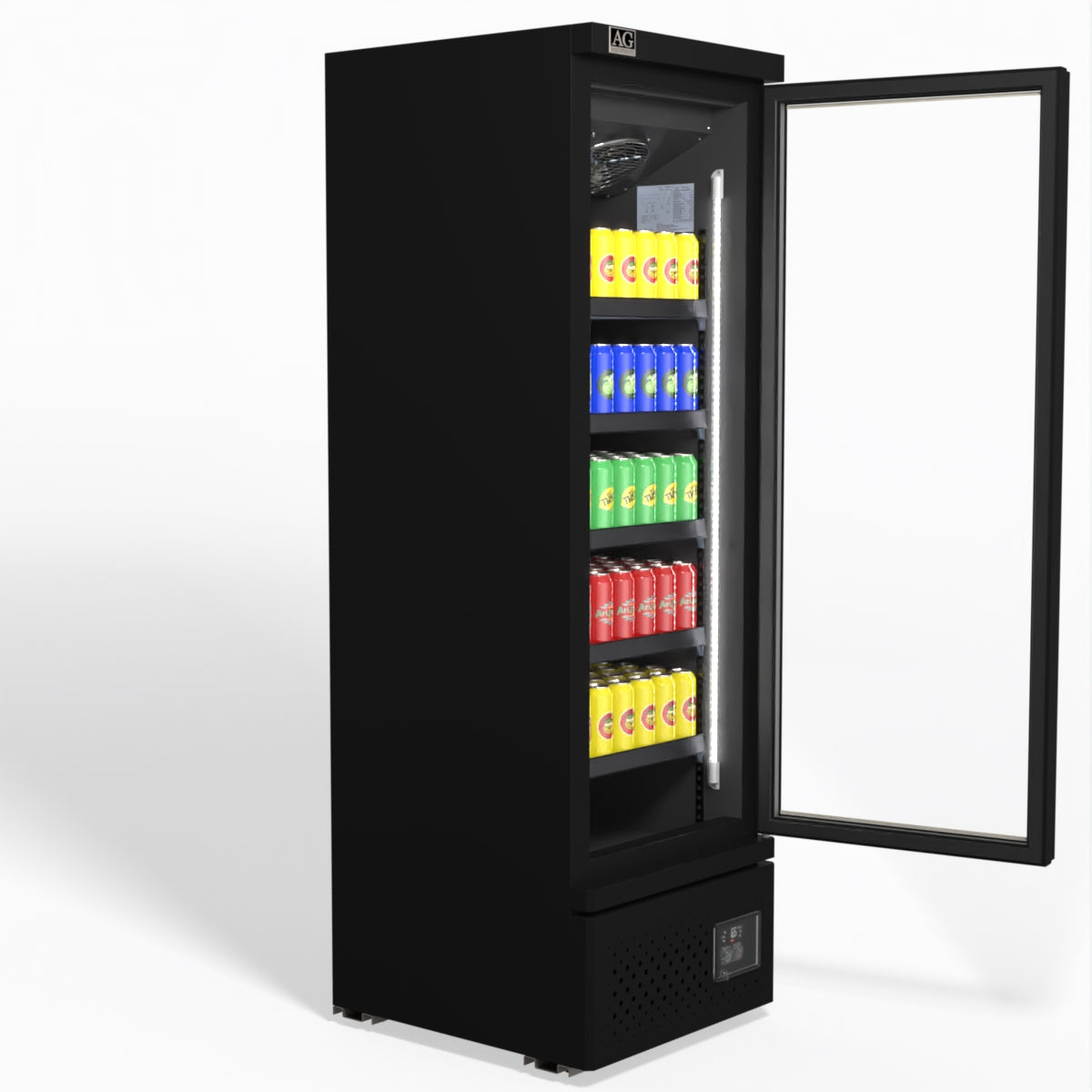 AG Supermarket Single Glass Door Upright Display Fridge - 450 Litre CSB450