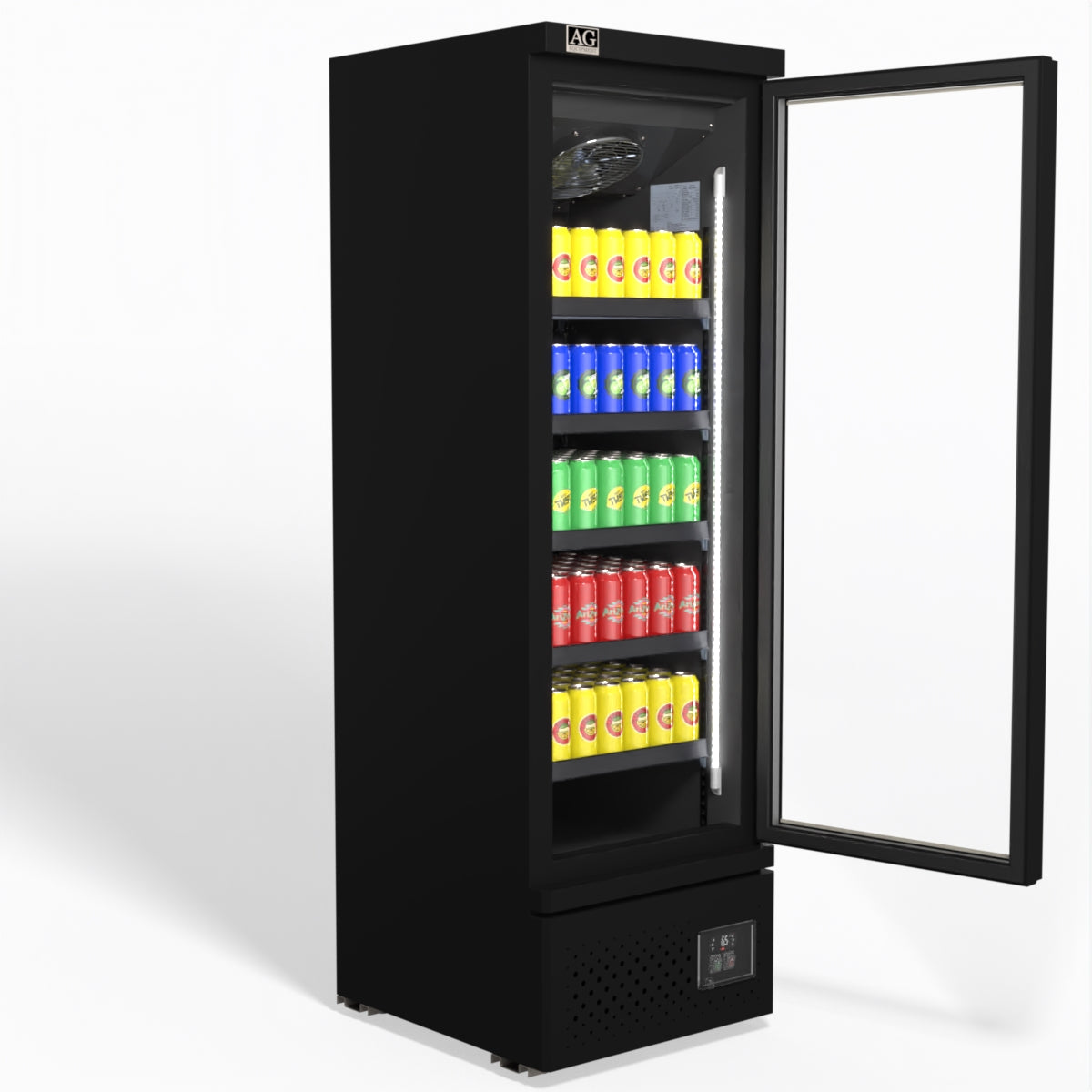 AG Supermarket Single Glass Door Upright Display Fridge - 450 Litre CSB450