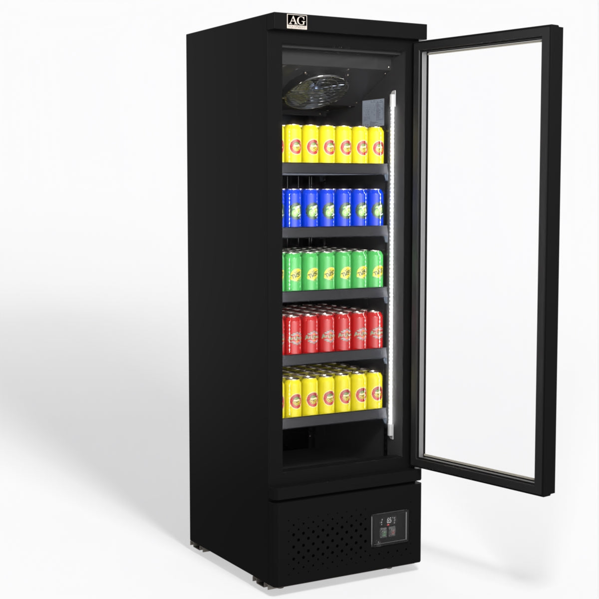 AG Supermarket Single Glass Door Upright Display Fridge - 450 Litre CSB450