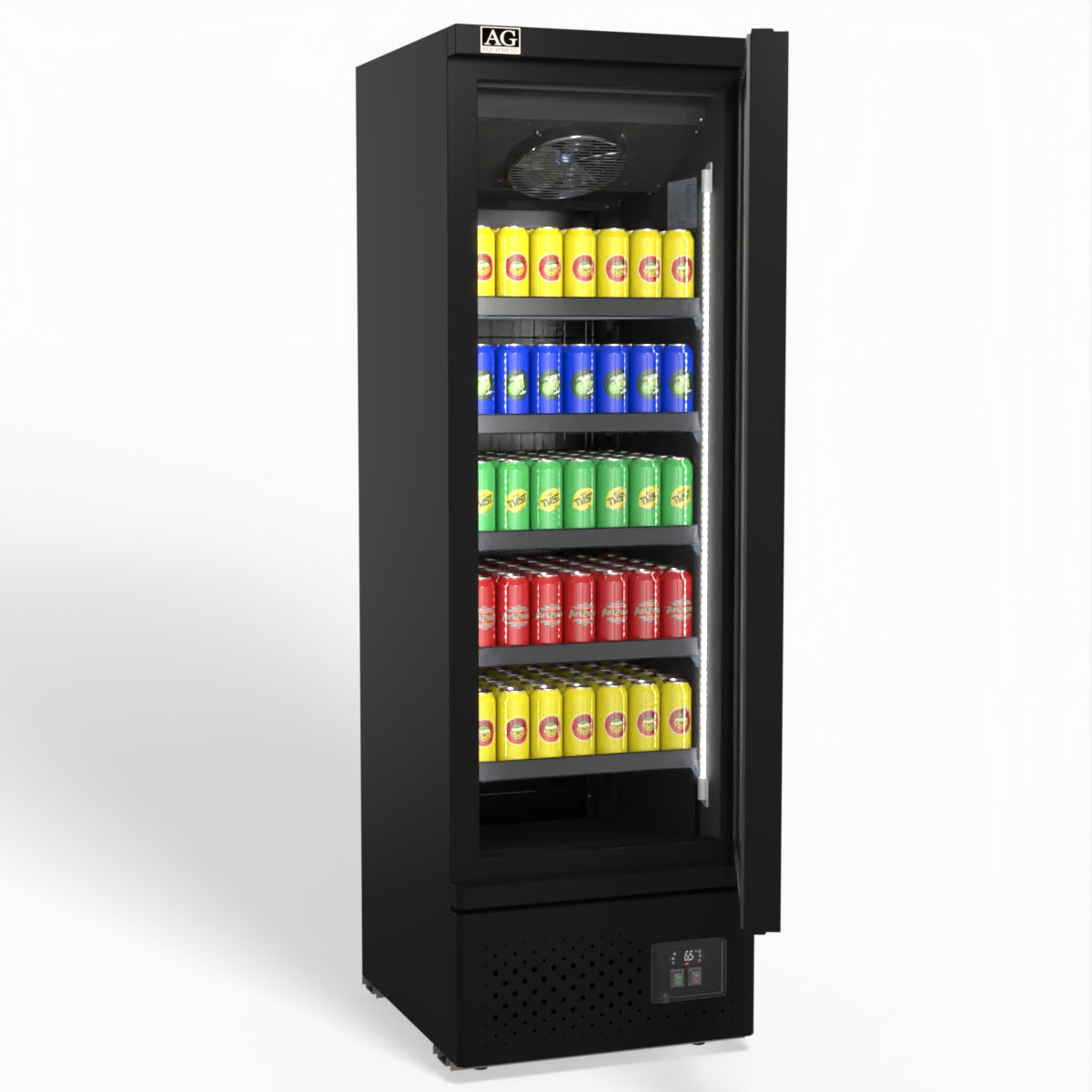 AG Supermarket Single Glass Door Upright Display Fridge - 450 Litre CSB450