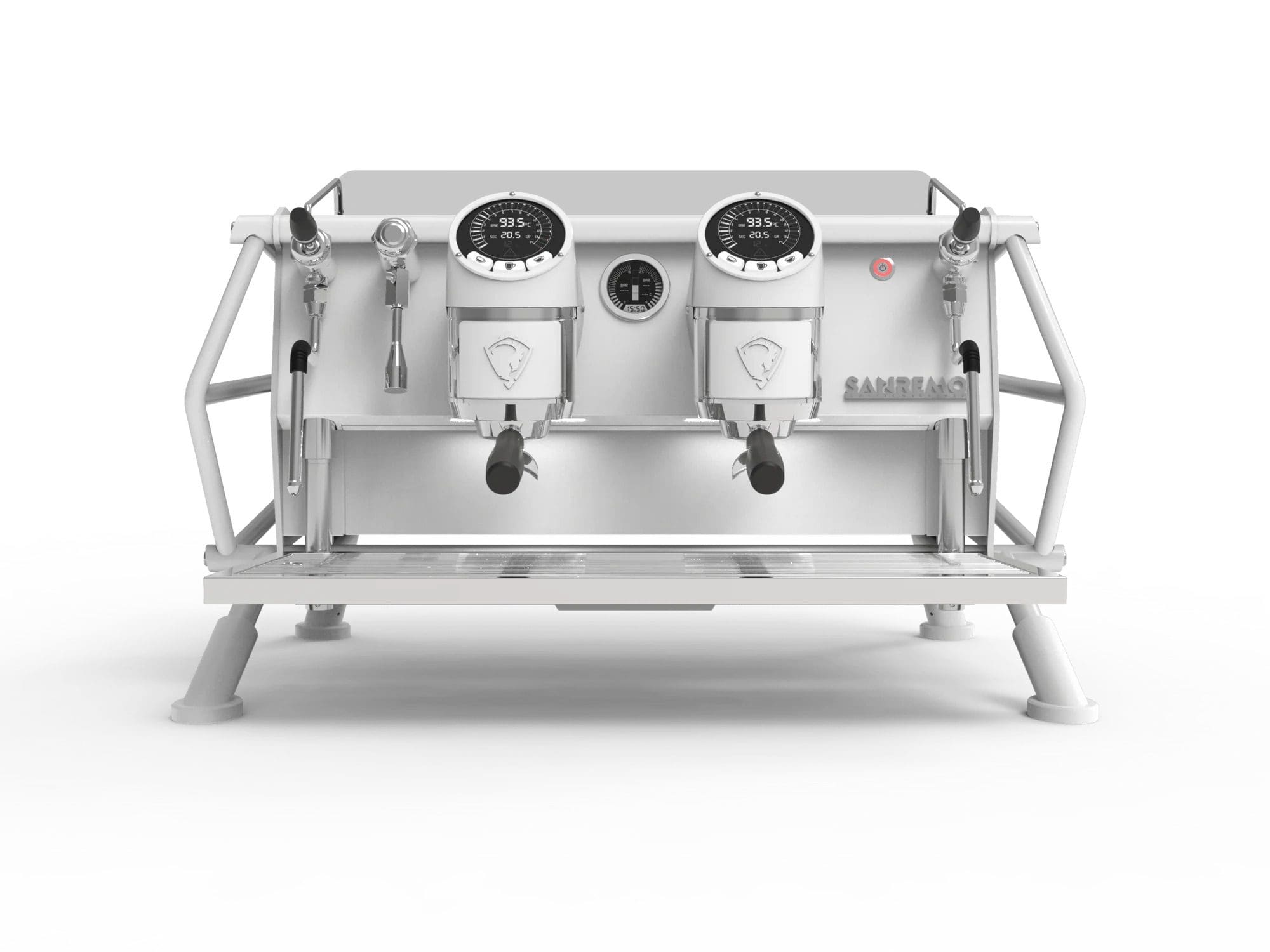San Remo Cafe Racer Naked - 2 Group Commercial Espresso Machine - White