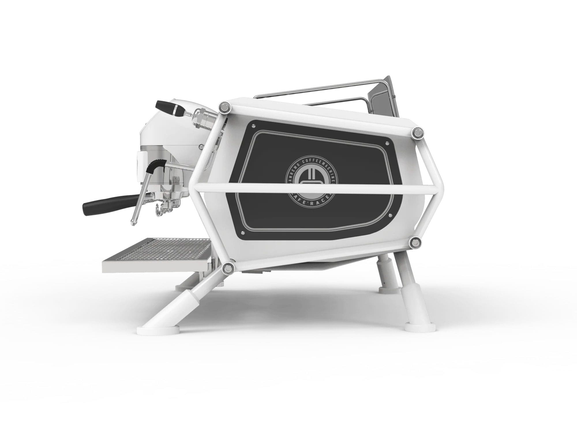 San Remo Cafe Racer Naked - 2 Group Commercial Espresso Machine - White