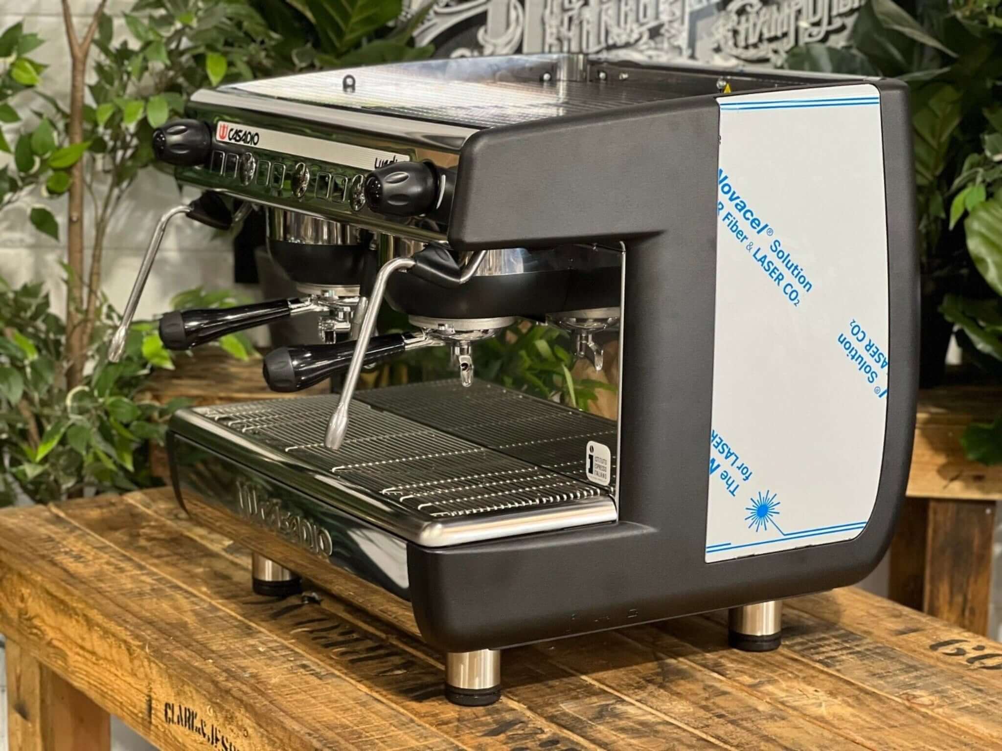 Casadio Undici Compact Black and - 2 Group Commercial Espresso Machine - Stainless