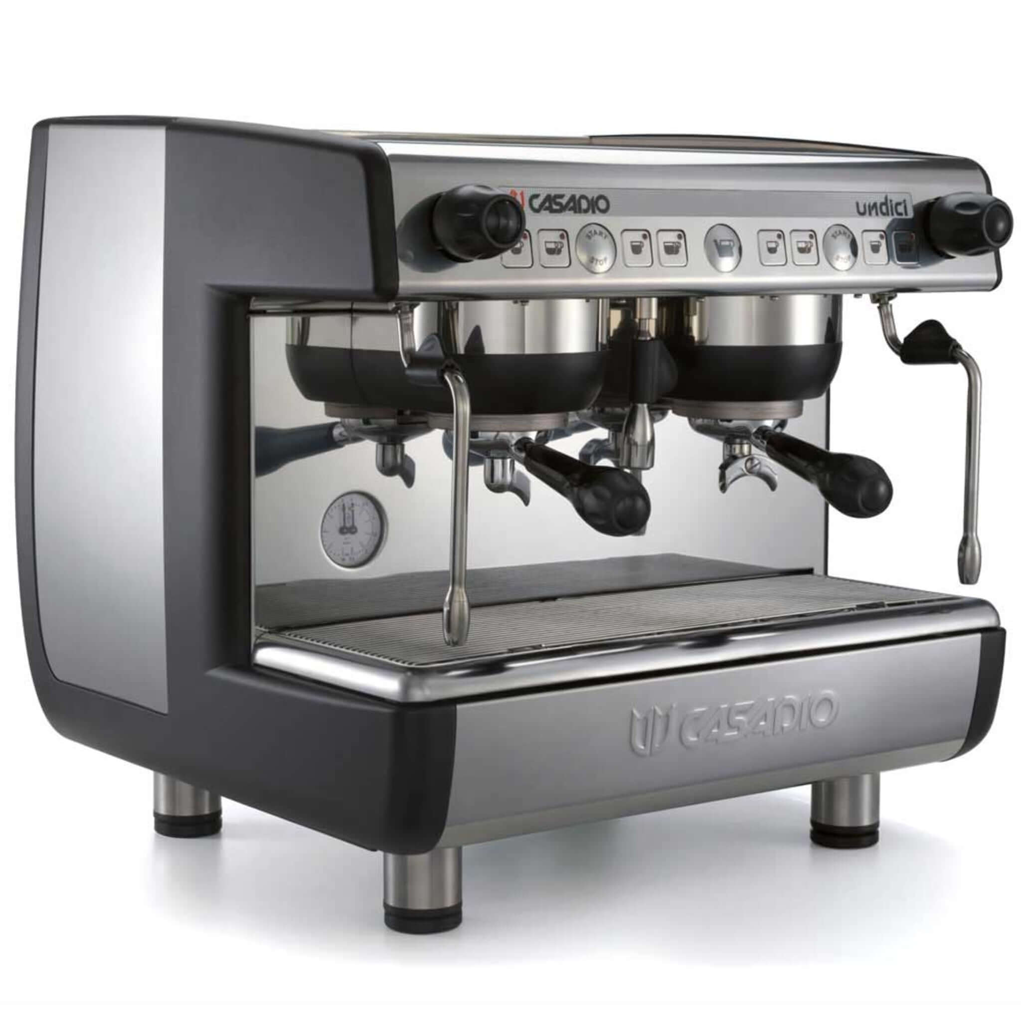 Casadio Undici Compact Black and - 2 Group Commercial Espresso Machine - Stainless