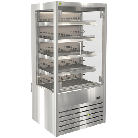 Cossiga Heated Open Fronted Multideck Cabinet with Hinged Door - DTGHT