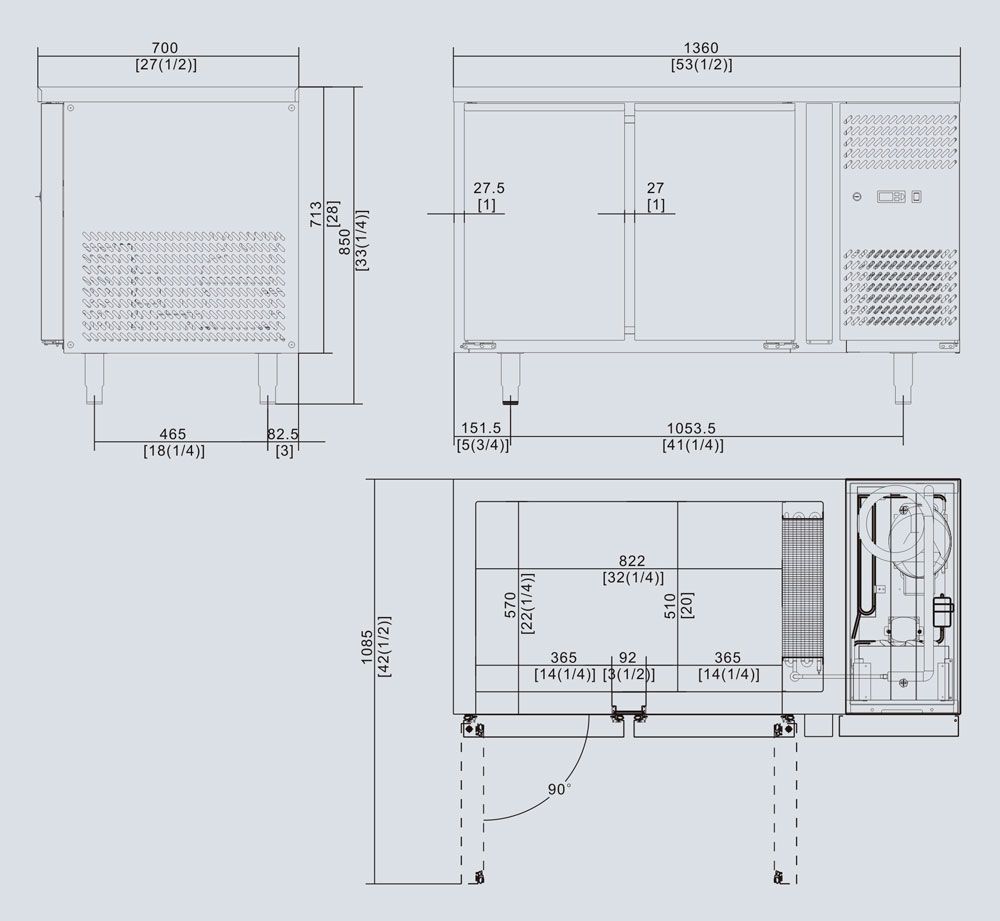 2 Door Bench Freezers Two Door | Atosa | EPF3462