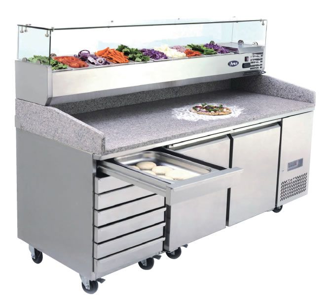 Commercial Pizza Prep Fridges 2 Door | Atosa | EPF3480